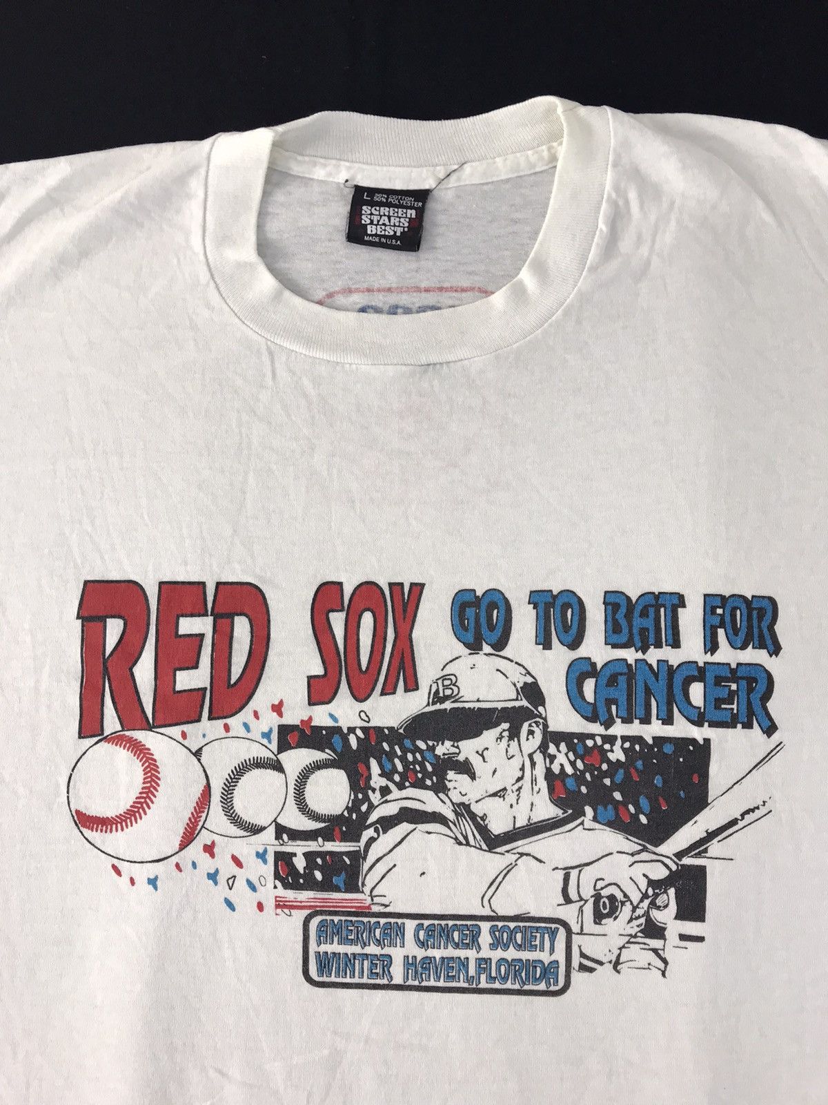 MLB 90s Usa 50/50 Boston Red Sox Mlb Baseball American Promo Tee Size US M / EU 48-50 / 2 - 3 Thumbnail