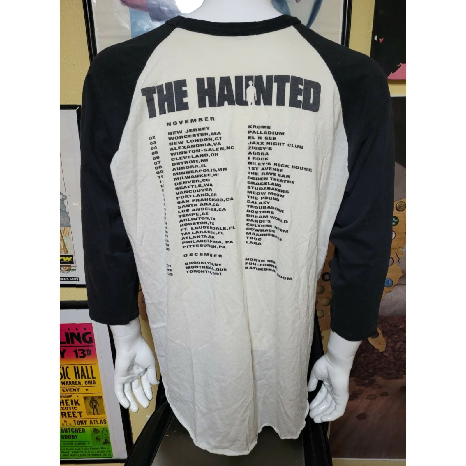 Augusta Sportswear VTG Raglan Jersey Shirt The Haunted Swedish Death Metal Band XL 2001 Mens Graphic Tee White Cotton Blend Augusta Sportswear 3/4 Sleeve Size US XL / EU 56 / 4 - 3 Thumbnail
