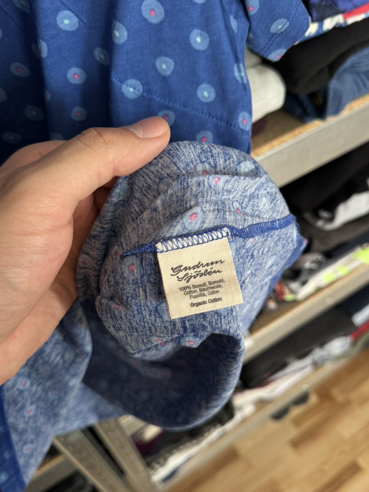 Gudrun Sjoden Gudrun Sjoden T Shirt Top Floral Print Stretch Blue Size M Size M / US 6-8 / IT 42-44 - 6 Thumbnail