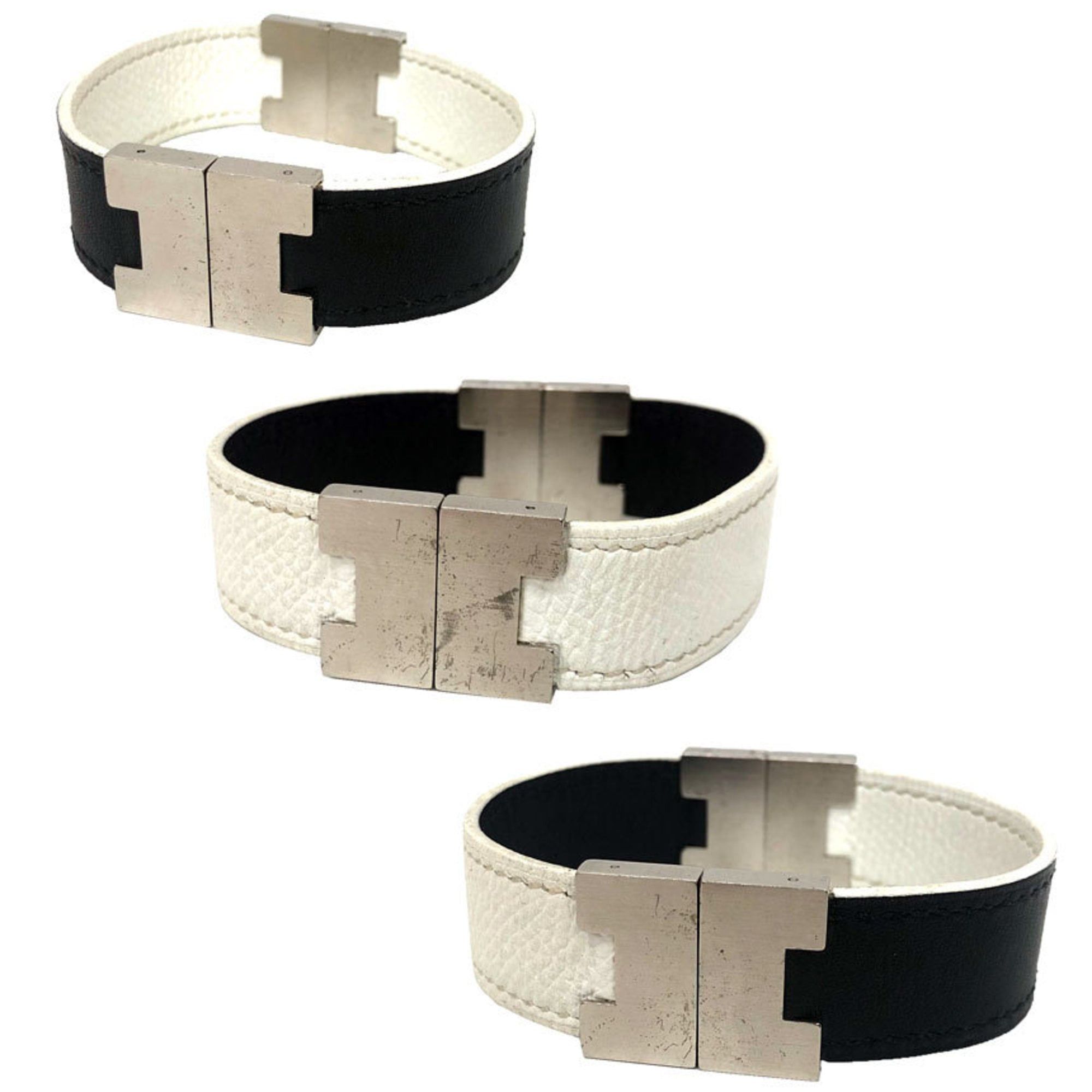 Hermes Hermes Bracelet Lurie 3WAY Black x White Size ONE SIZE - 1 Thumbnail
