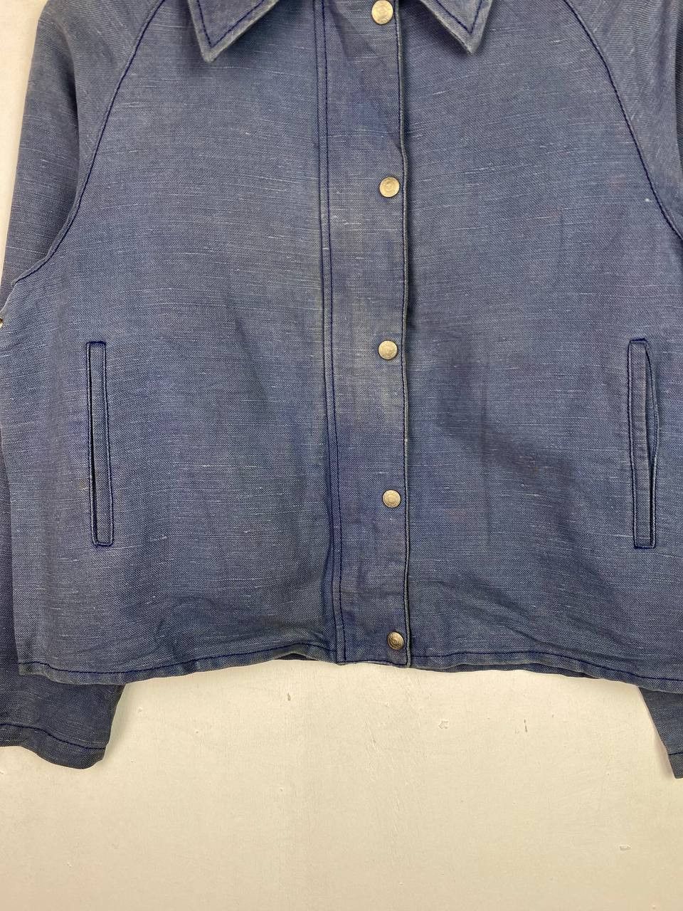 Armani armani jeans stoned wash denim jacket made in italy Size US L / EU 52-54 / 3 - 3 Thumbnail