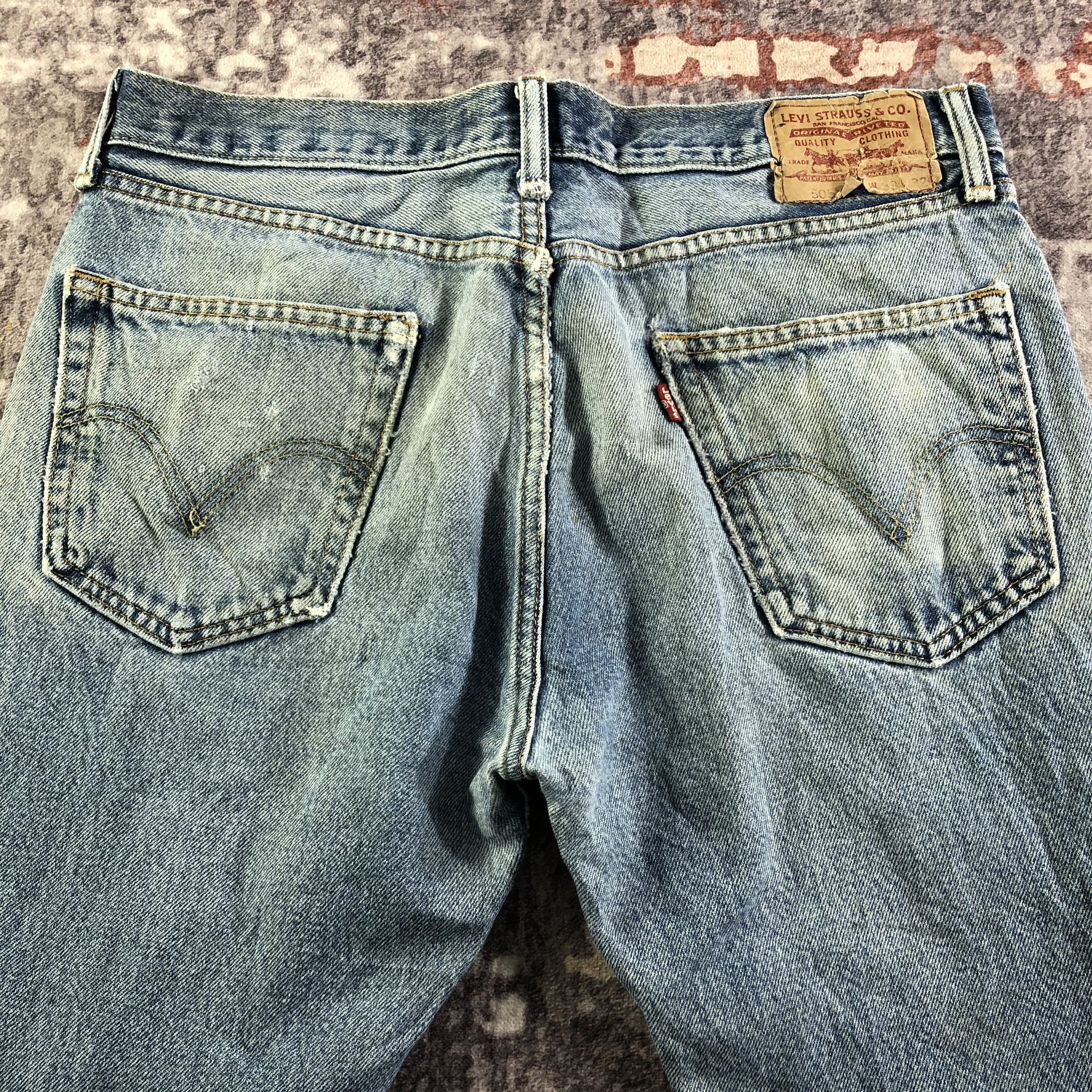 Levi's × Vintage Vintage Distress Levis 505 Jeans-JM3429 Size US 35 - 5 Thumbnail