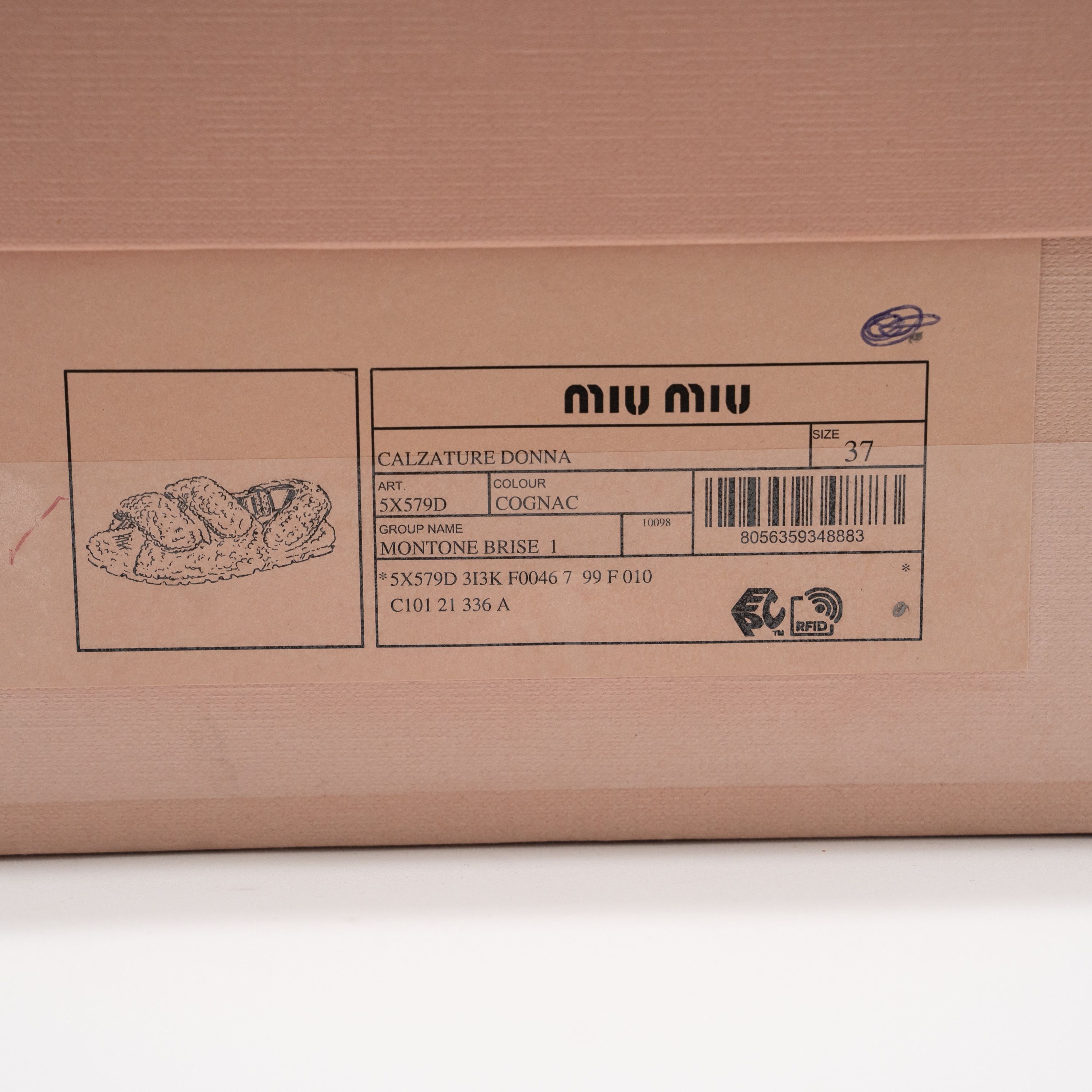 Miu Miu 37eu 7 US Miu Miu Camel Brown Shearling Sandals Size US 7 / IT 37 - 13 Thumbnail