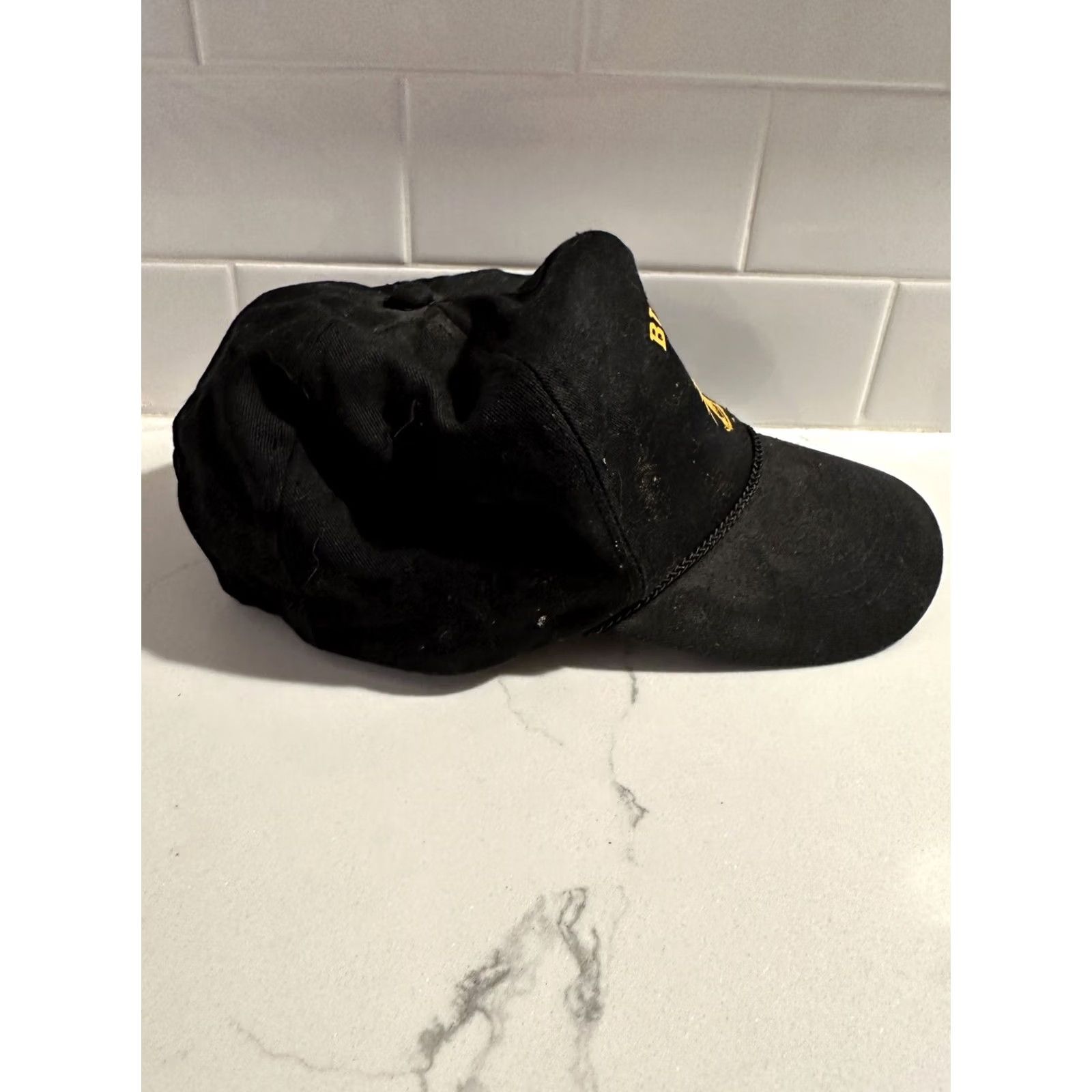 Vintage VINTAGE Burrows Security Black Roped SnapBack Hat Eagle Baseball Cap Men One Size Adjustable Black Eagle Mens Size ONE SIZE - 3 Thumbnail