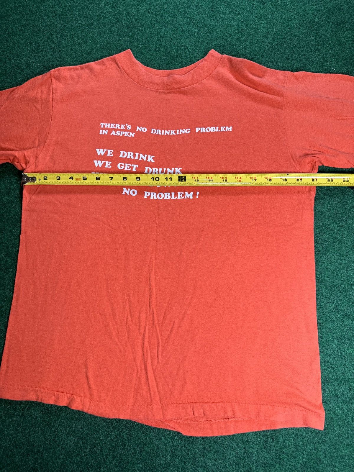 Vintage Vintage 70s Drinking Problem Alcoholic Funny Anvil T Shirt Size US XL / EU 56 / 4 - 6 Thumbnail