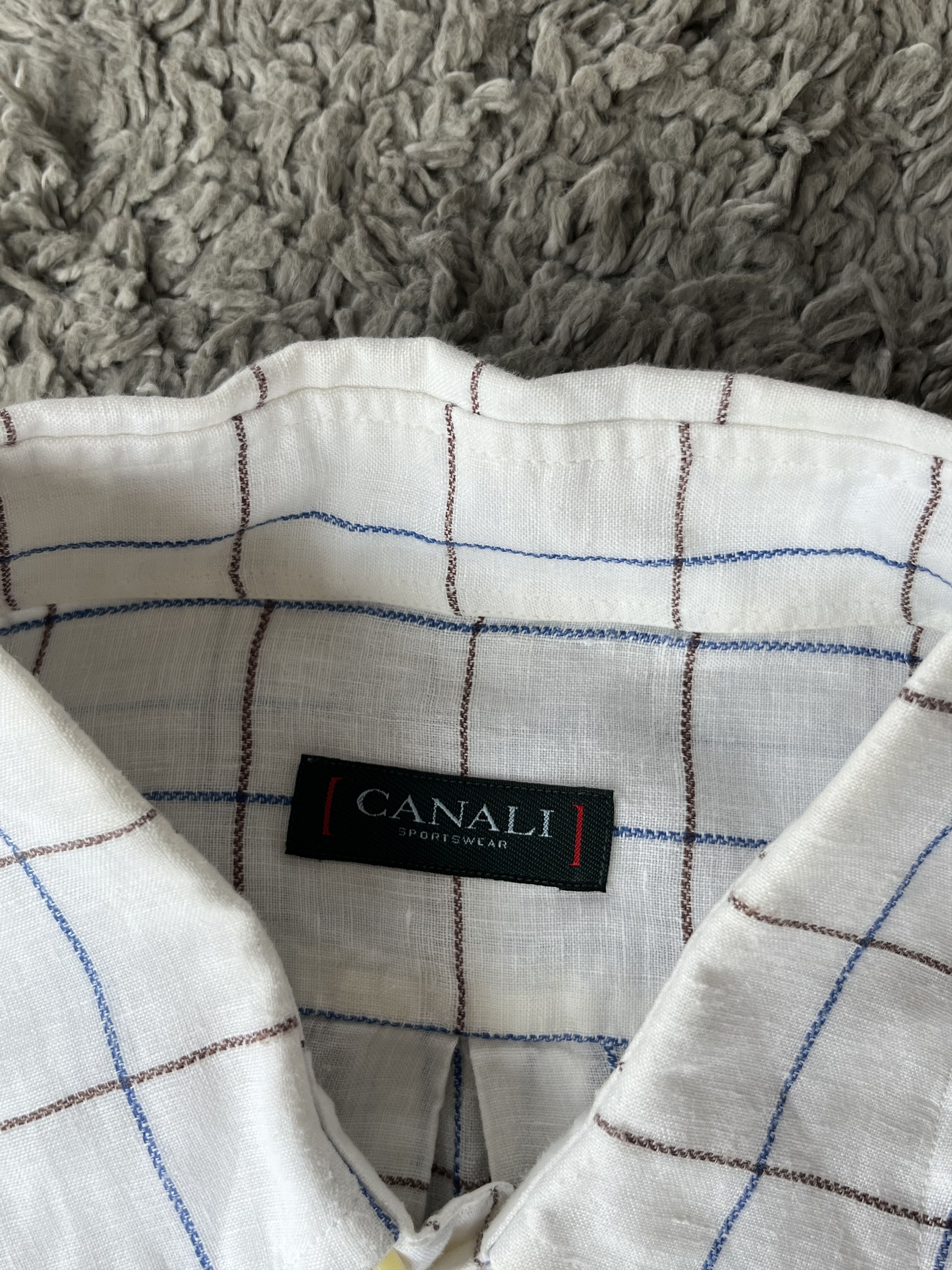 Canali CANALI Vintage Checkered Shirt Very Rare MADE IN ITALY Size US XL / EU 56 / 4 - 8 Thumbnail