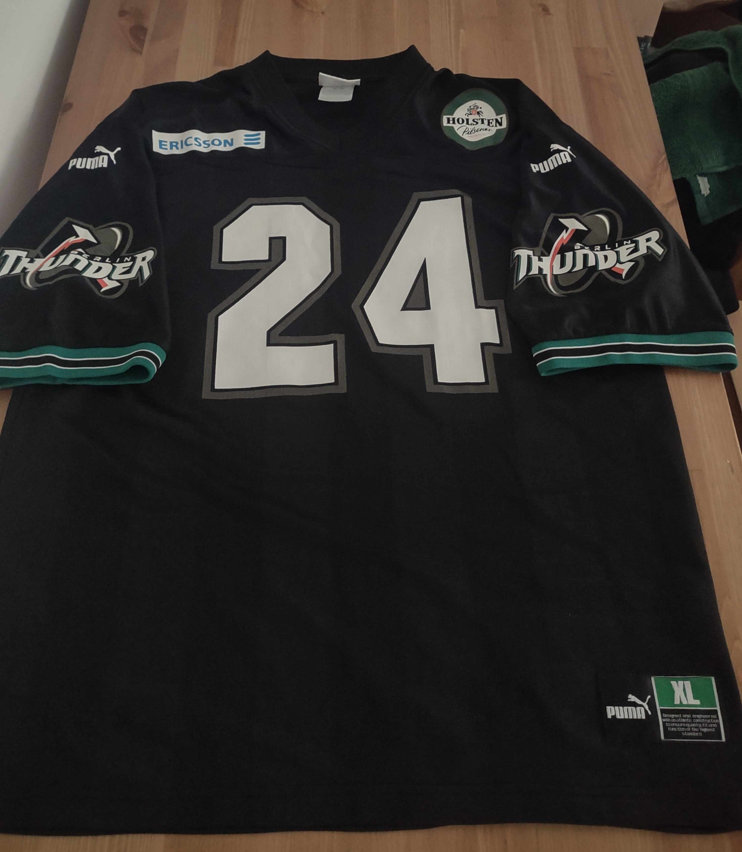 NFL × Puma × Vintage Y2K Chris Cummings Berlin Thunder NFL Europe Home Jersey Size US XL / EU 56 / 4 - 1 Thumbnail
