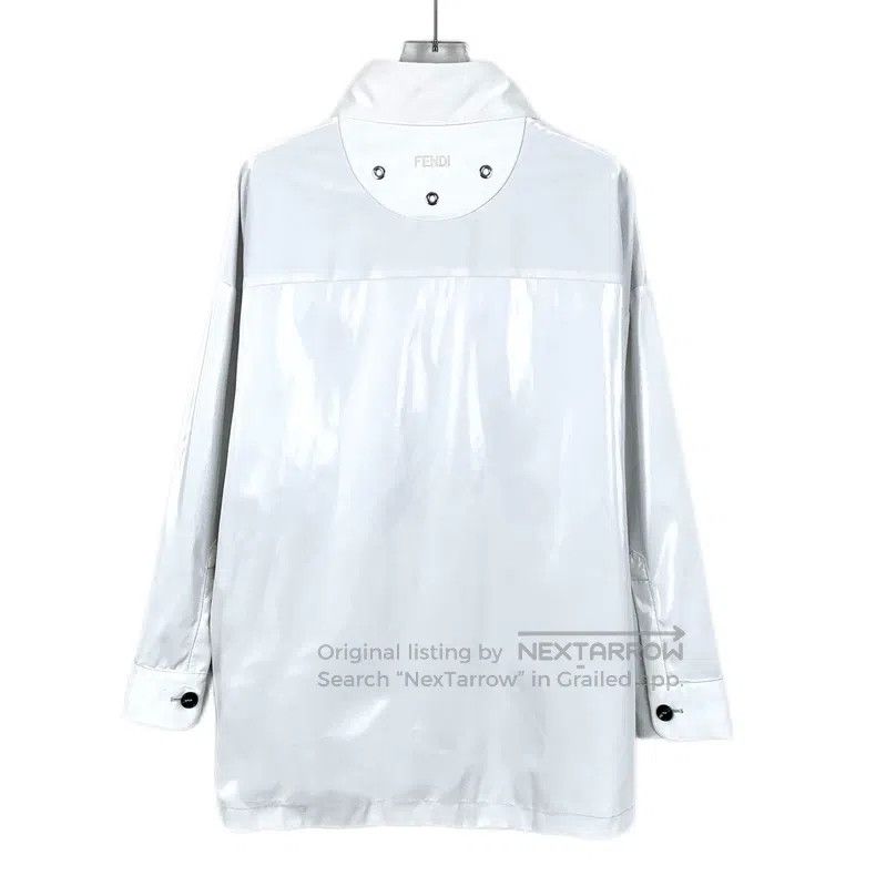 Fendi Fendi White patent leather lapel long sleeve single breast Size XXS / US 00 / IT 34 - 2 Thumbnail