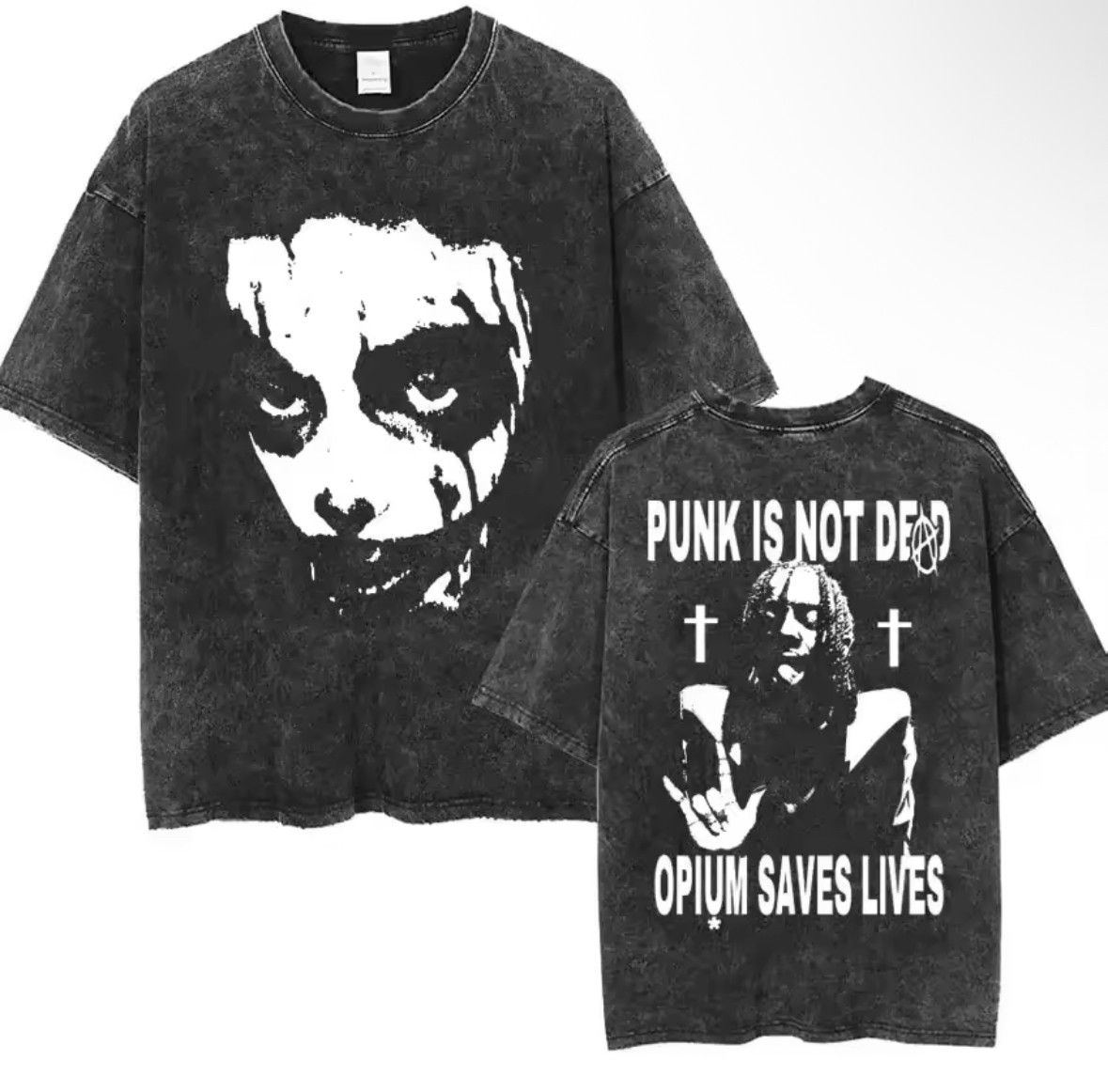 Other Y2K Gothic Punk Not Dead Cross Washed Short Sleeve T-Shirt Size US S / EU 44-46 / 1 - 1 Thumbnail