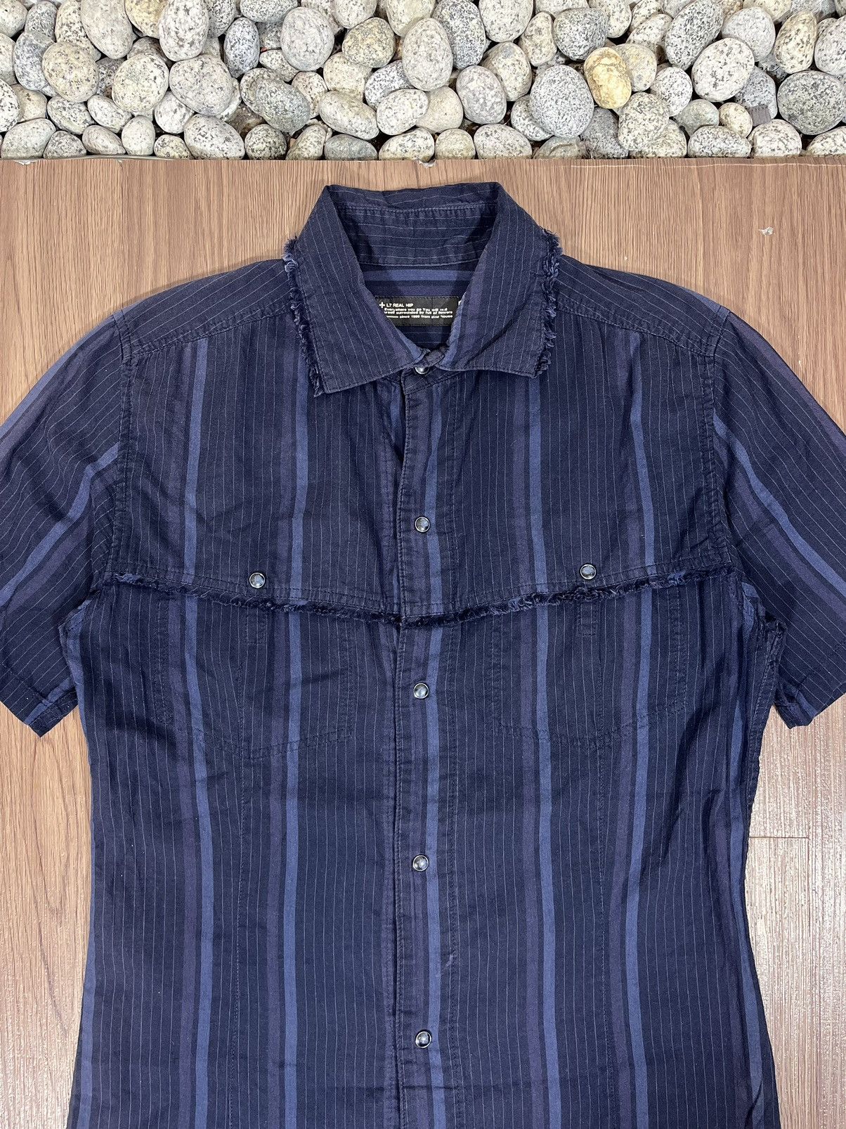L7 Real Hip L7 Real Hip Curved Striped S/S Button Shirt Size US M / EU 48-50 / 2 - 3 Thumbnail