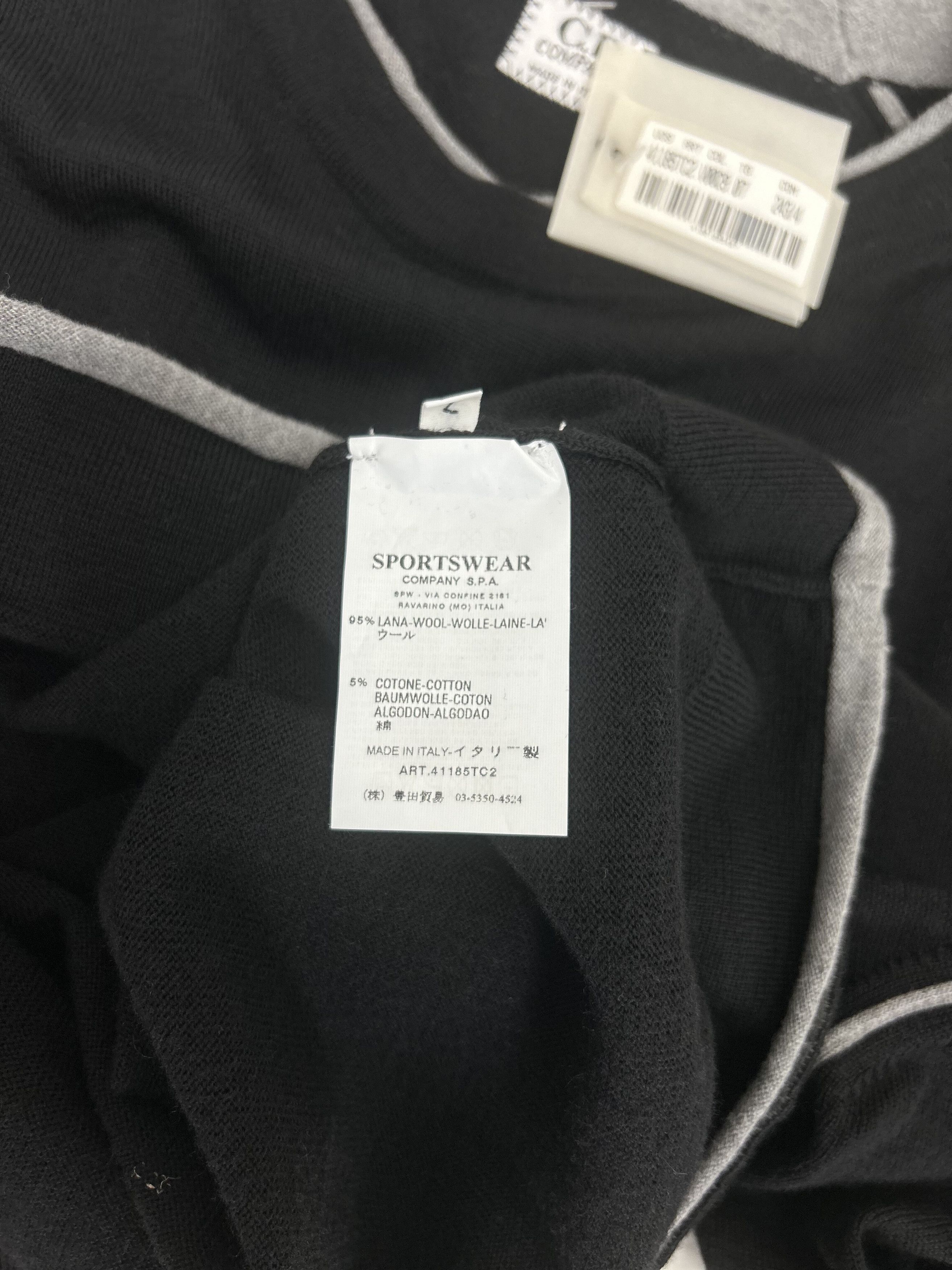C.P. Company CP Company Black Crew Neck Knitwear With Piping Size US XL / EU 56 / 4 - 6 Thumbnail