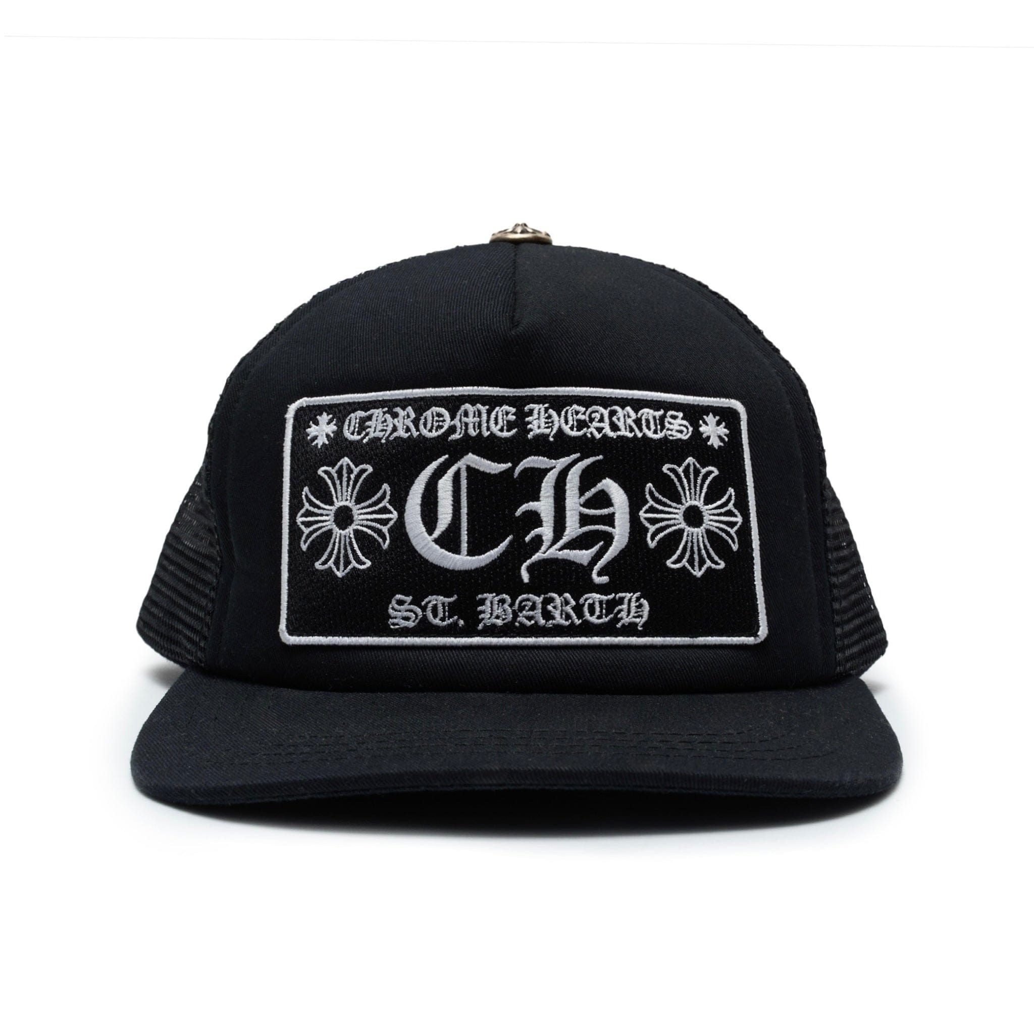 Chrome Hearts St. Barth Exclusive CH Patch Trucker Hat Black White Size ONE SIZE - 1 Preview
