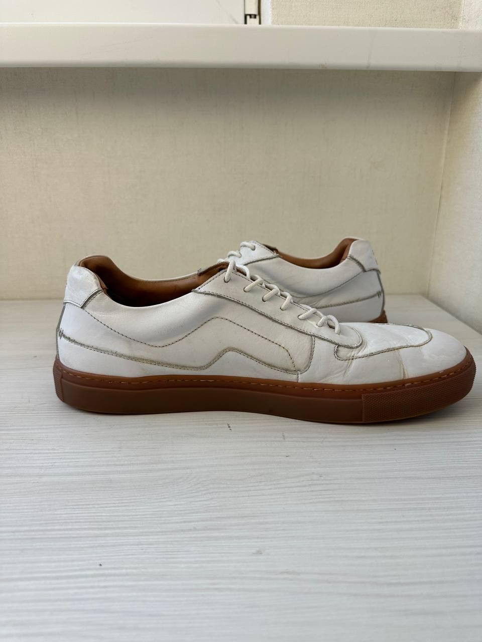 Handmade Oliver Sweeney Tabua 501 Leather Sneakers Handmade Italy Size US 11.5 / EU 44-45 - 9 Thumbnail
