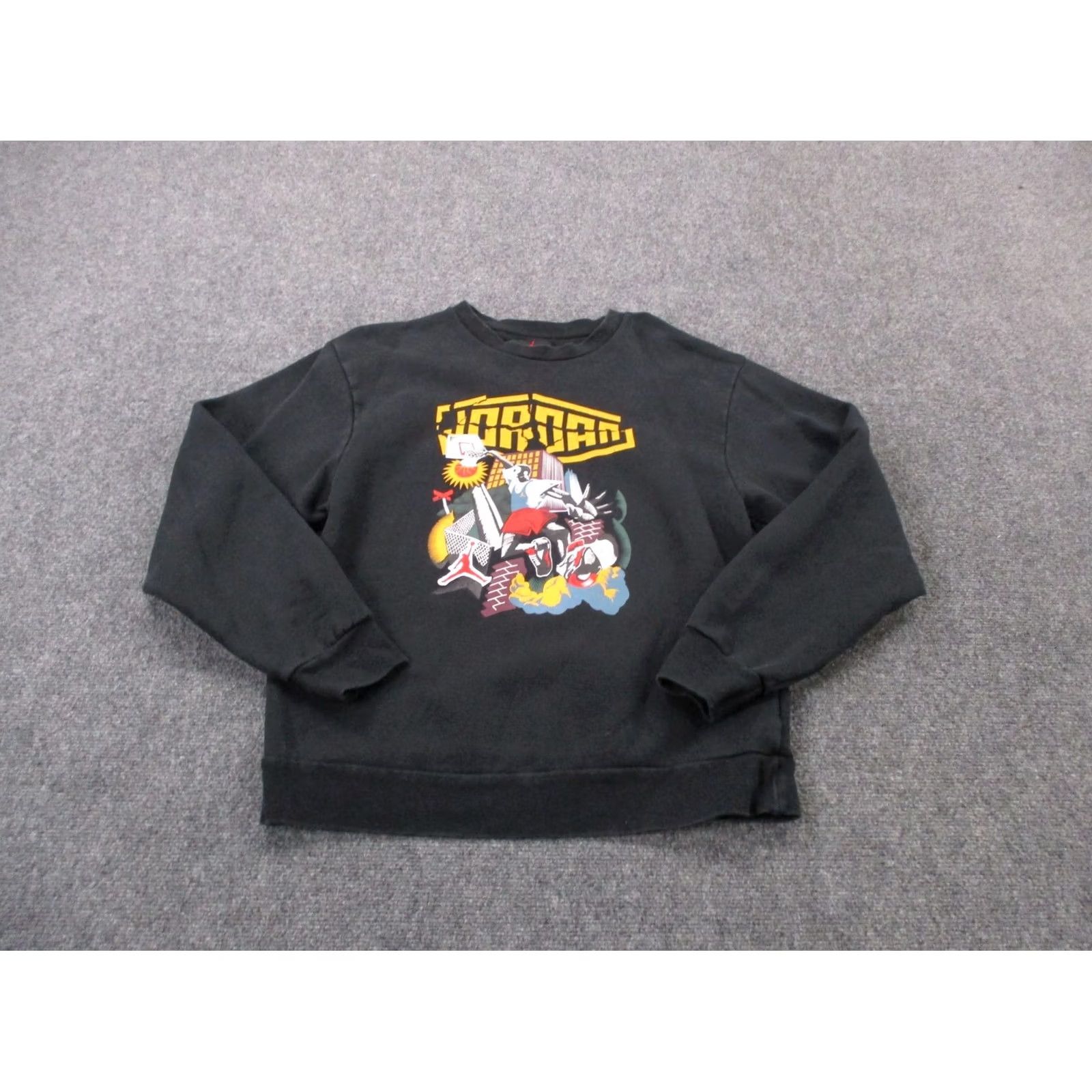 Jordan Brand Air Jordan Sweatshirt Mens M Black DNA Fleece Crew Jumpman Basketball DC9615 Size US M / EU 48-50 / 2 - 2 Thumbnail