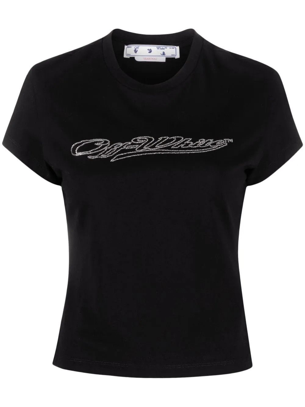 Off-White o1y1225 Logo Crewneck T-Shirt in Black Size XS / US 0-2 / IT 36-38 - 1 Thumbnail