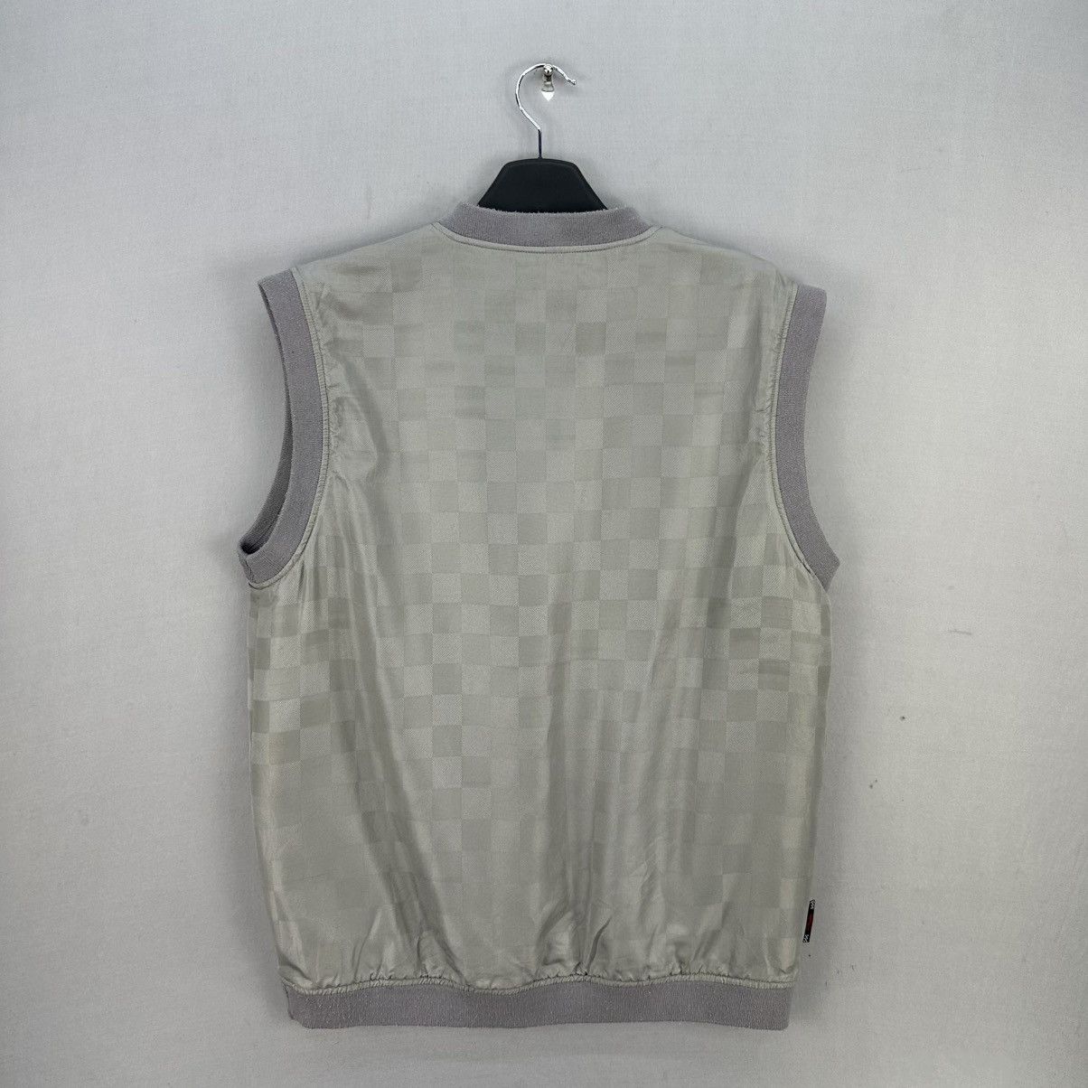 Vans Vintage Vans Grey Checkeboard Pullover V-Neck Vest Size US L / EU 52-54 / 3 - 4 Thumbnail