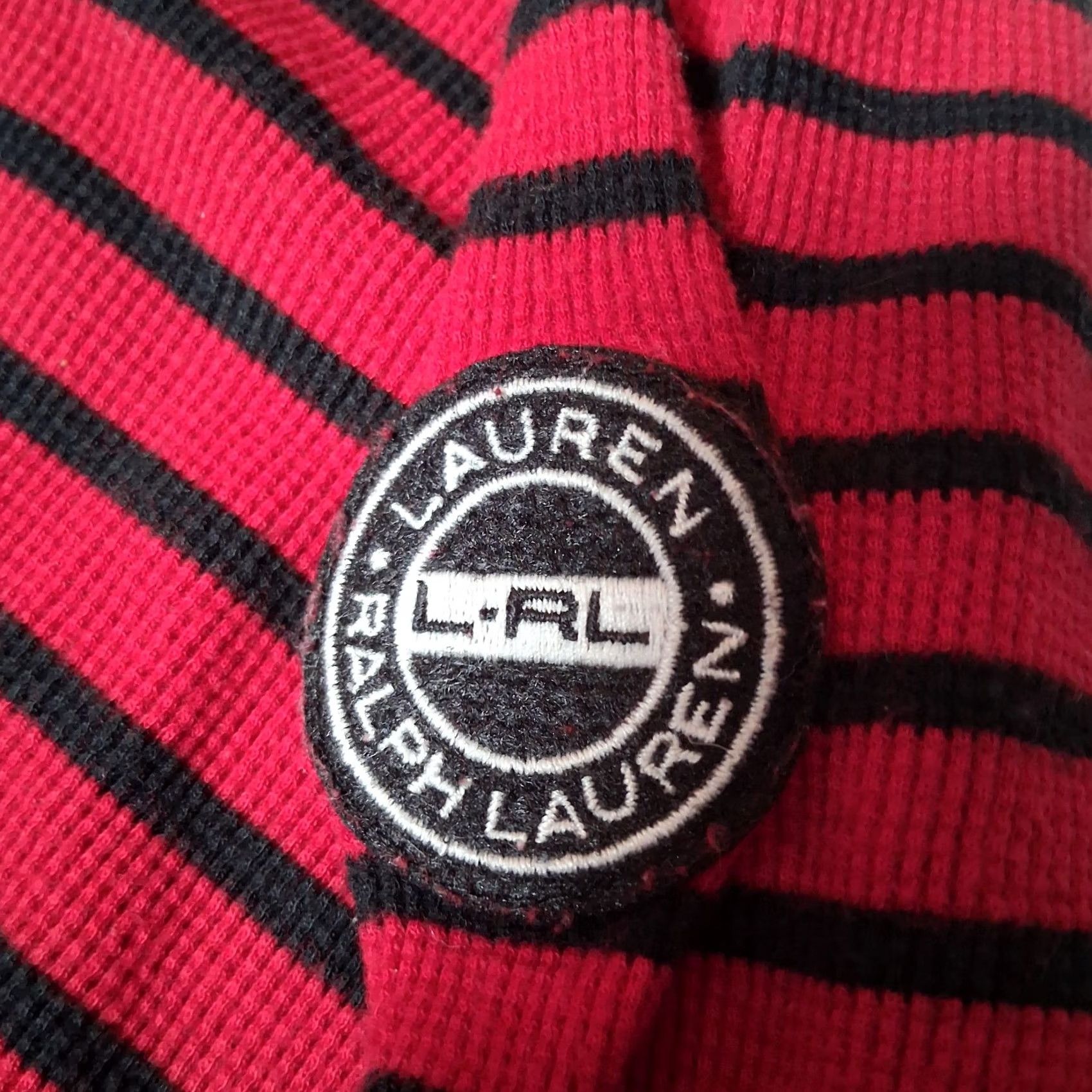 Ralph Lauren Lauren Ralph Lauren Shirt Women XS Thermal Red Black Stripe 1/4 Zip Preppy READ Size XS / US 0-2 / IT 36-38 - 5 Thumbnail