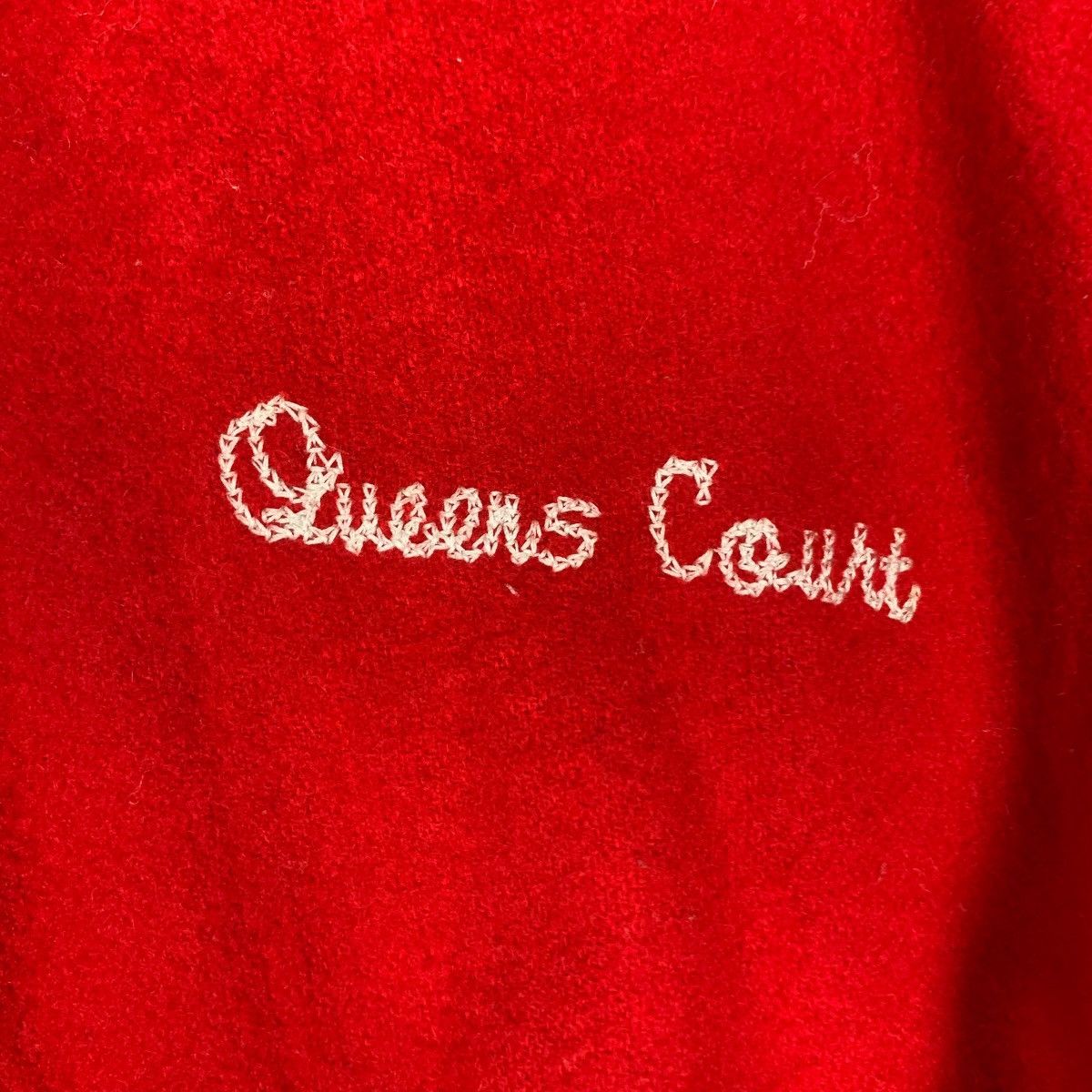 Japanese Brand QUEENS COURT Red Wool Bomber Jacket #0939-C42 Size US M / EU 48-50 / 2 - 16 Thumbnail