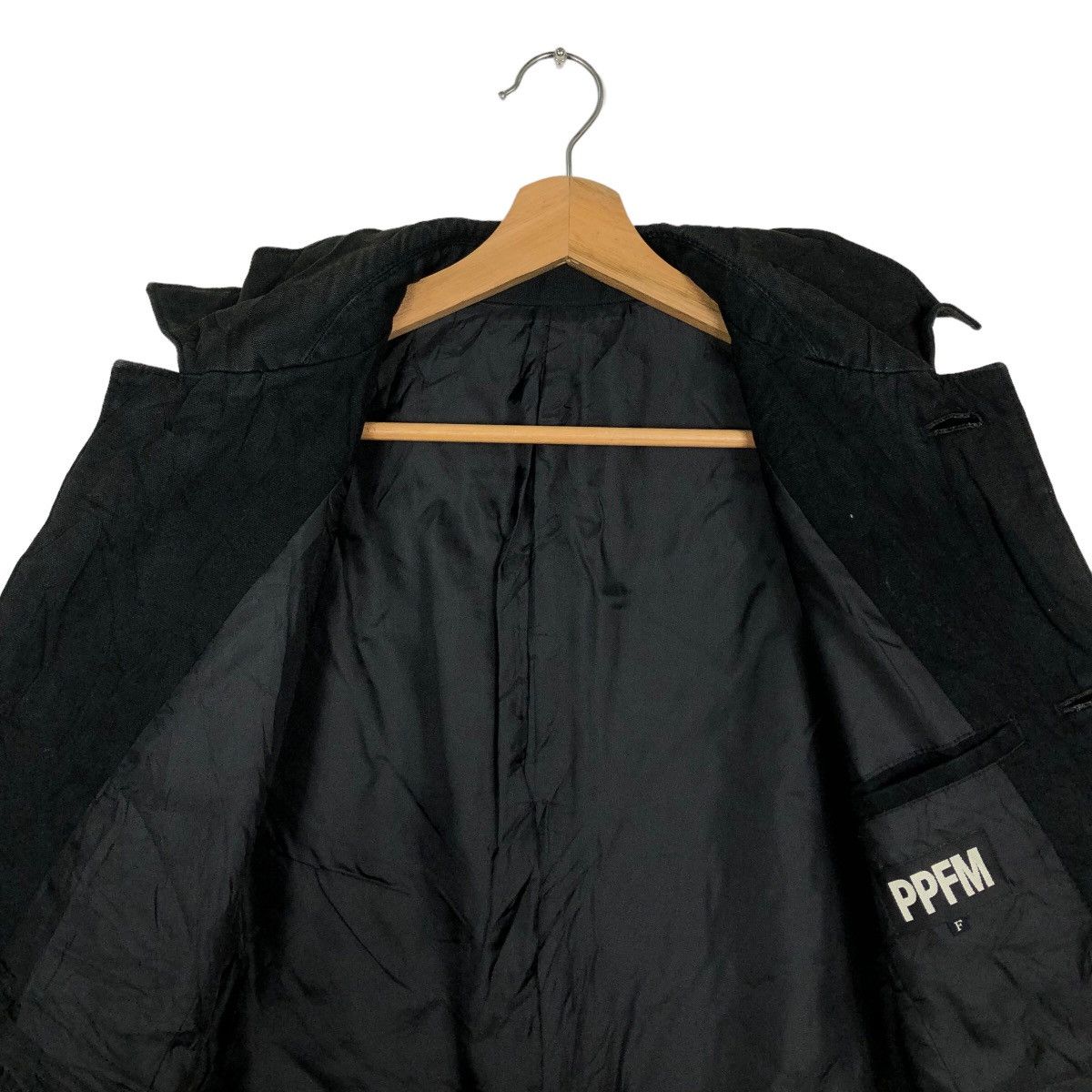 Hysteric Glamour 🔥Rich Black - Long Coats Jacket PPFM Japan Made Size US L / EU 52-54 / 3 - 11 Thumbnail