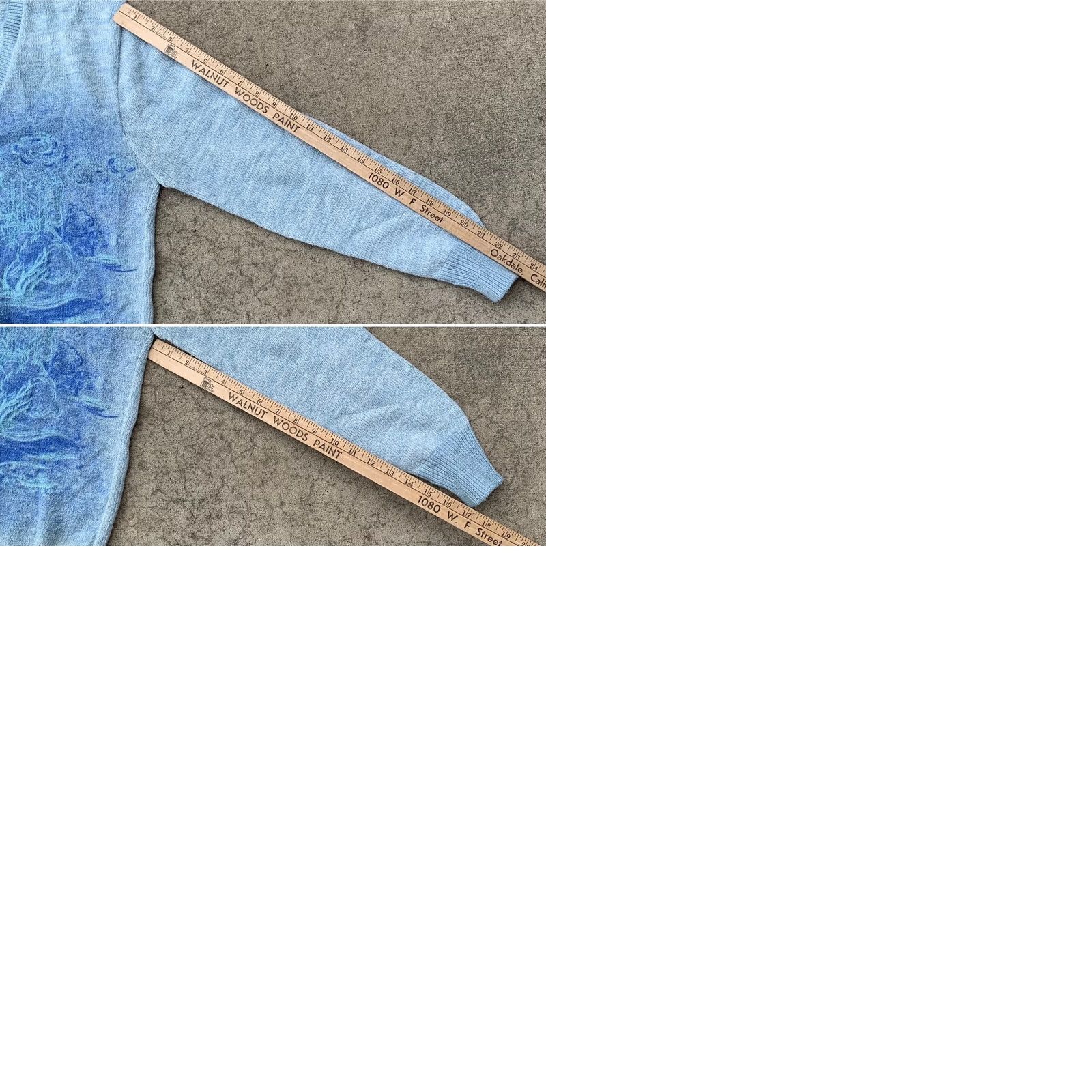 Jantzen VINTAGE Jantzen 100 Sweater Long Sleeve V-Neck Graphic Print Blue Size L Menskeletal Size US L / EU 52-54 / 3 - 9 Thumbnail