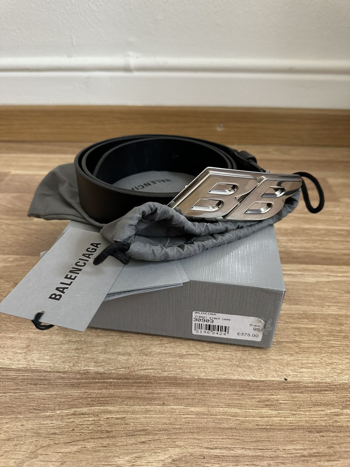 Balenciaga BBロゴ ブラックベルト 70CM バレンシアガ BALENCIAGA 24SS BB Signature Logo Belt BB