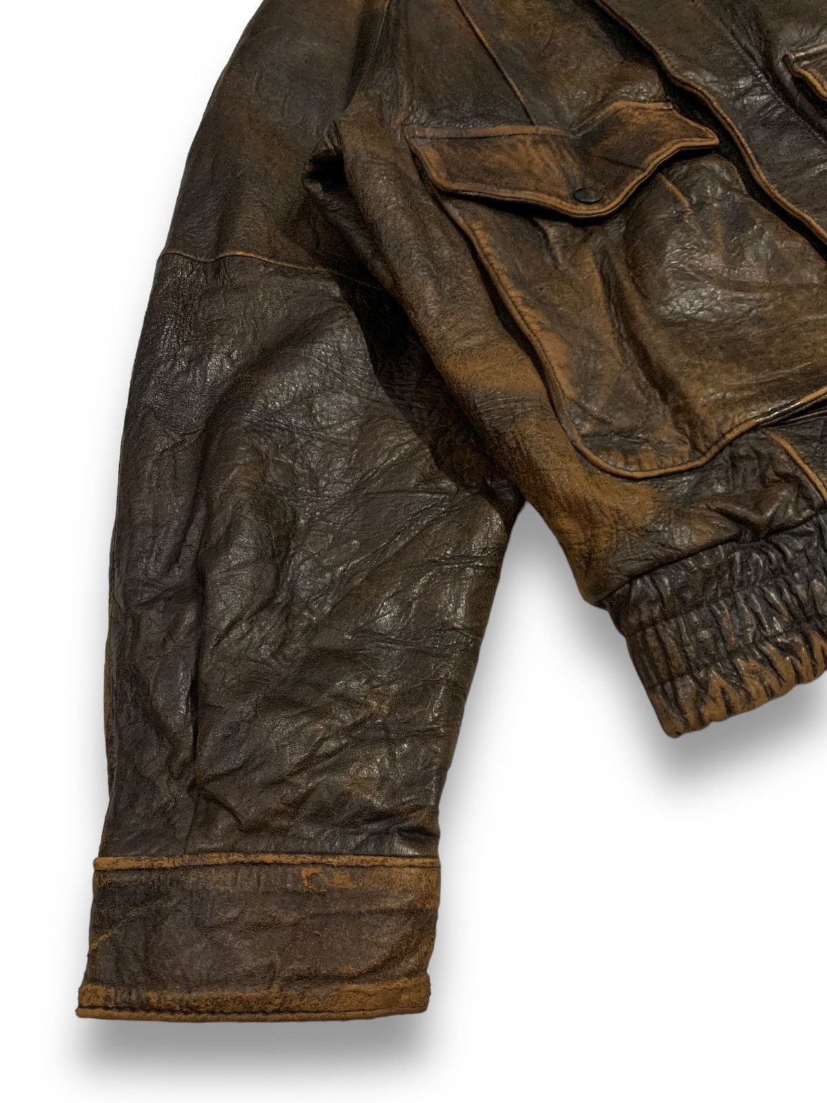 Japanese Brand 2000s Japanese Brand Sheepskin Leather Flight Bomber Jacket Size US M / EU 48-50 / 2 - 10 Thumbnail