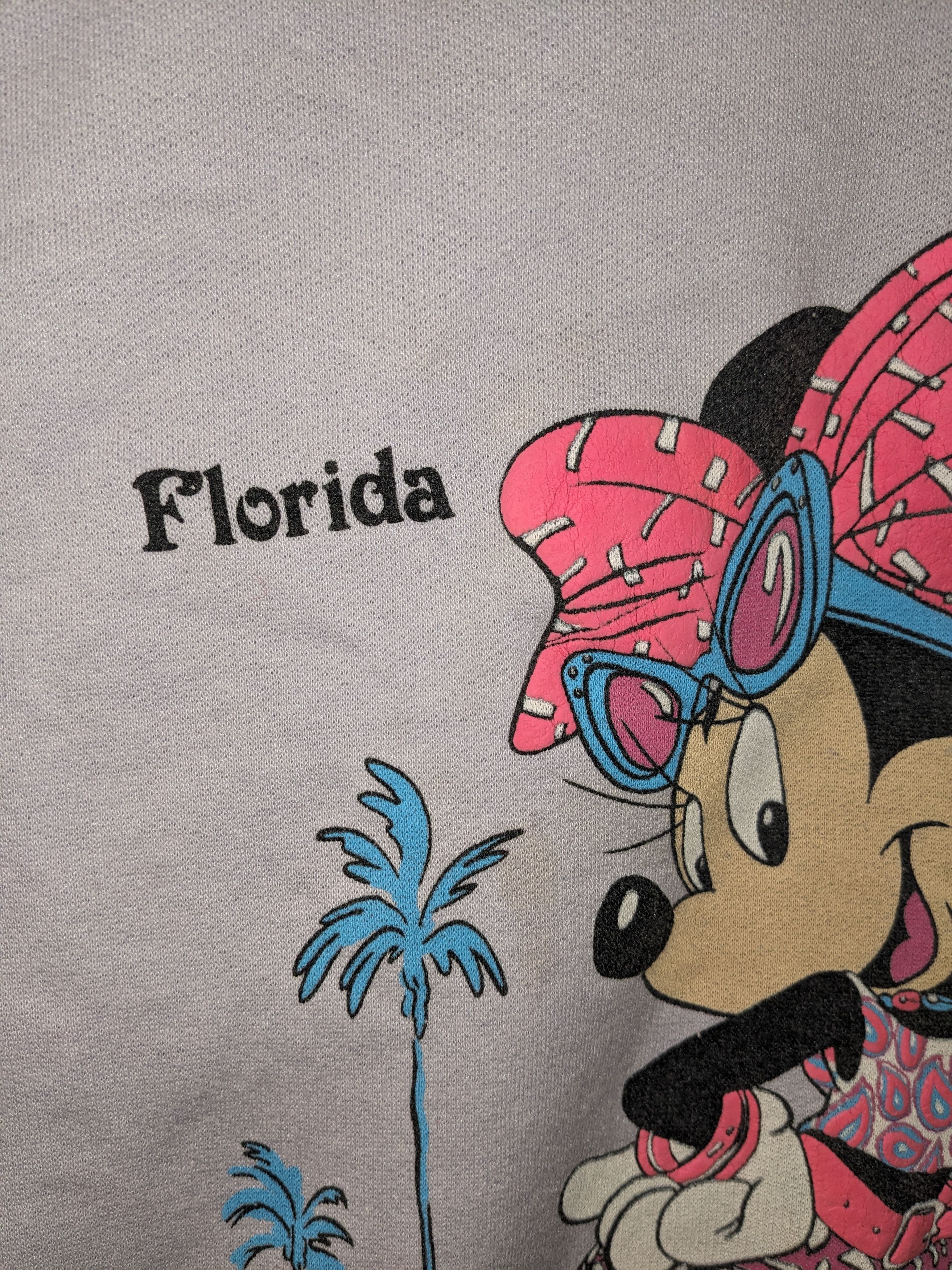 Disney × Vintage Vintage 90s Disney Florida Minnie Light Weight Sweatshirt Size M / US 6-8 / IT 42-44 - 6 Thumbnail