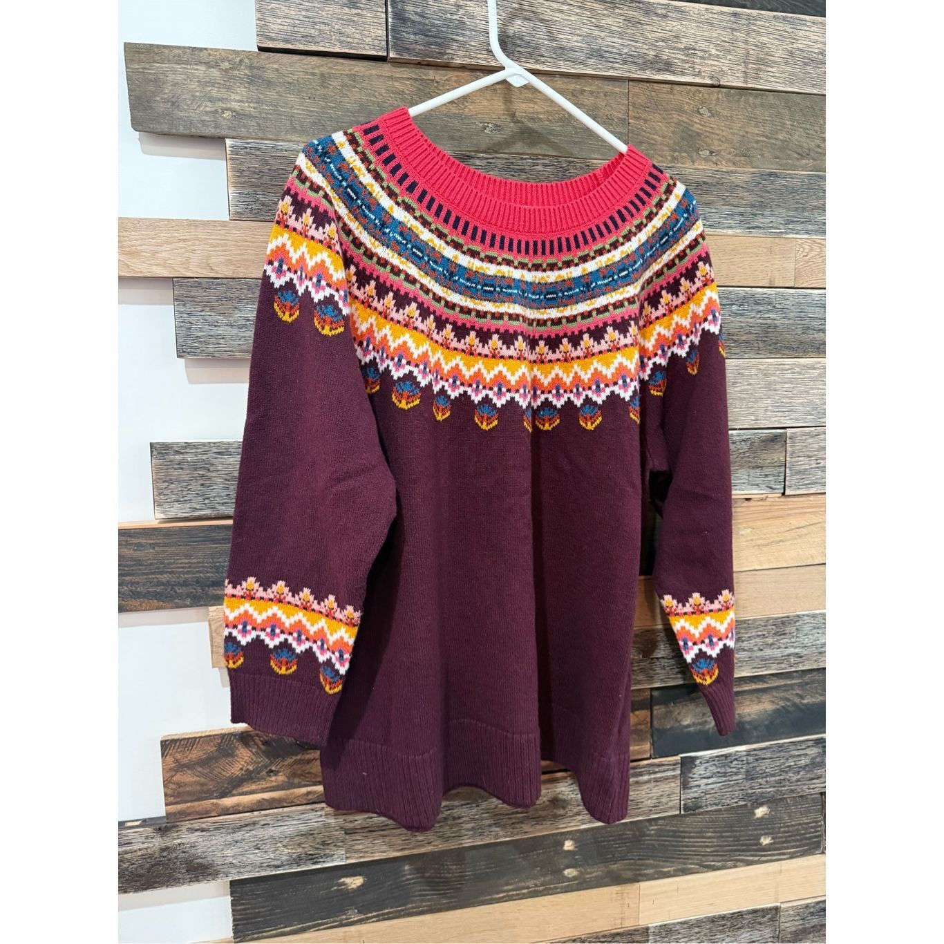 Other Talbots fair isle crew neck sweater Plus size 3X petite Size 4XL / US 24-26 - 2 Thumbnail