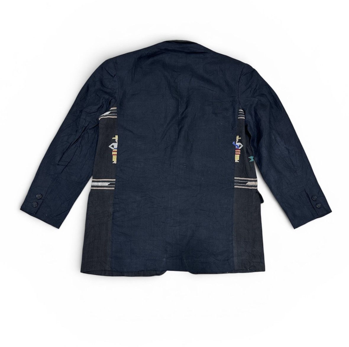 Yohji Yamamoto Rare Yohji Yamomoto Pour Homme SS92 Ethnic Embroidery Jacket Size US S / EU 44-46 / 1 - 2 Thumbnail