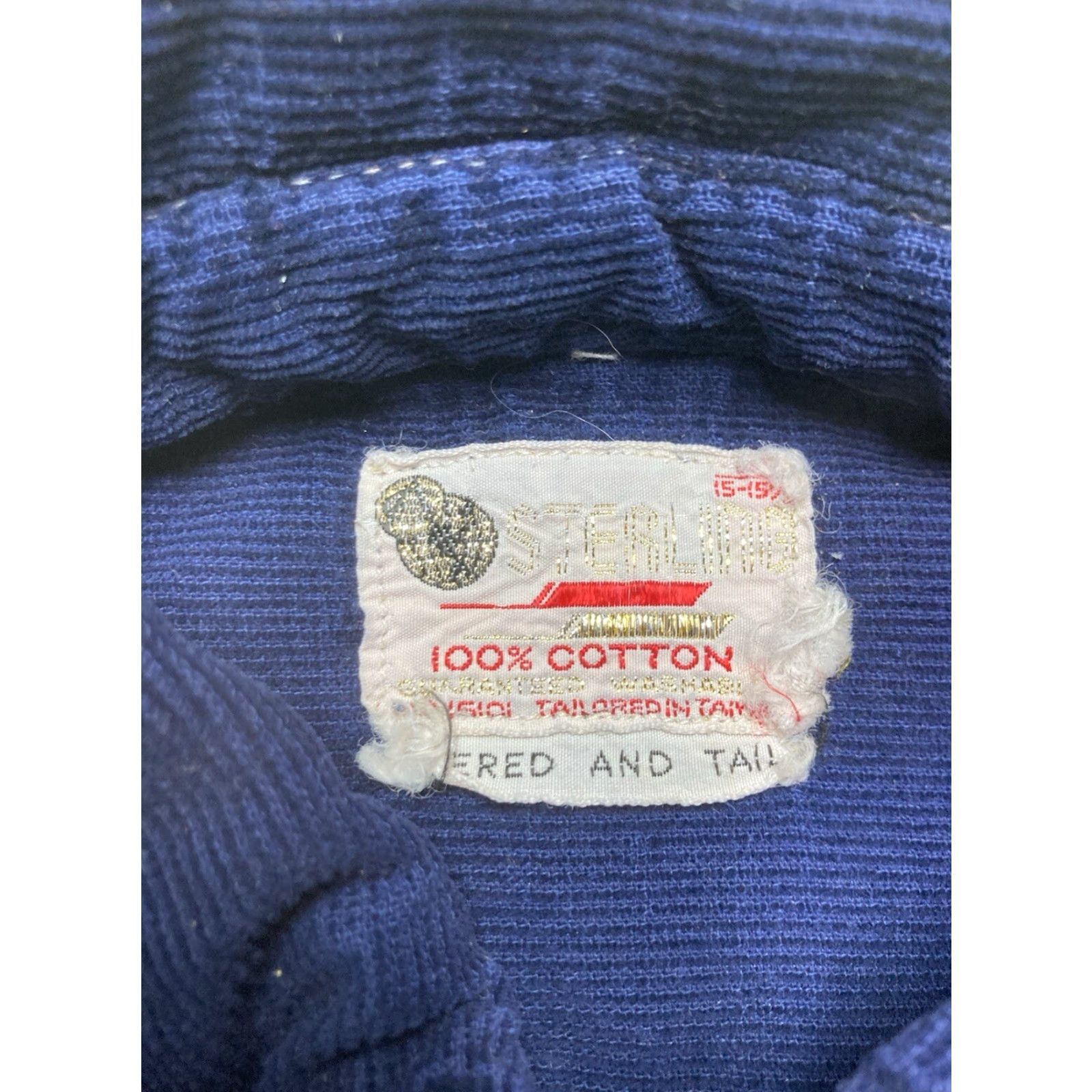 Vintage VINTAGE 70s Corduroy Button-Up Shirt Long Sleeve Navy Blue Cotton Medium Mens Size US M / EU 48-50 / 2 - 7 Thumbnail