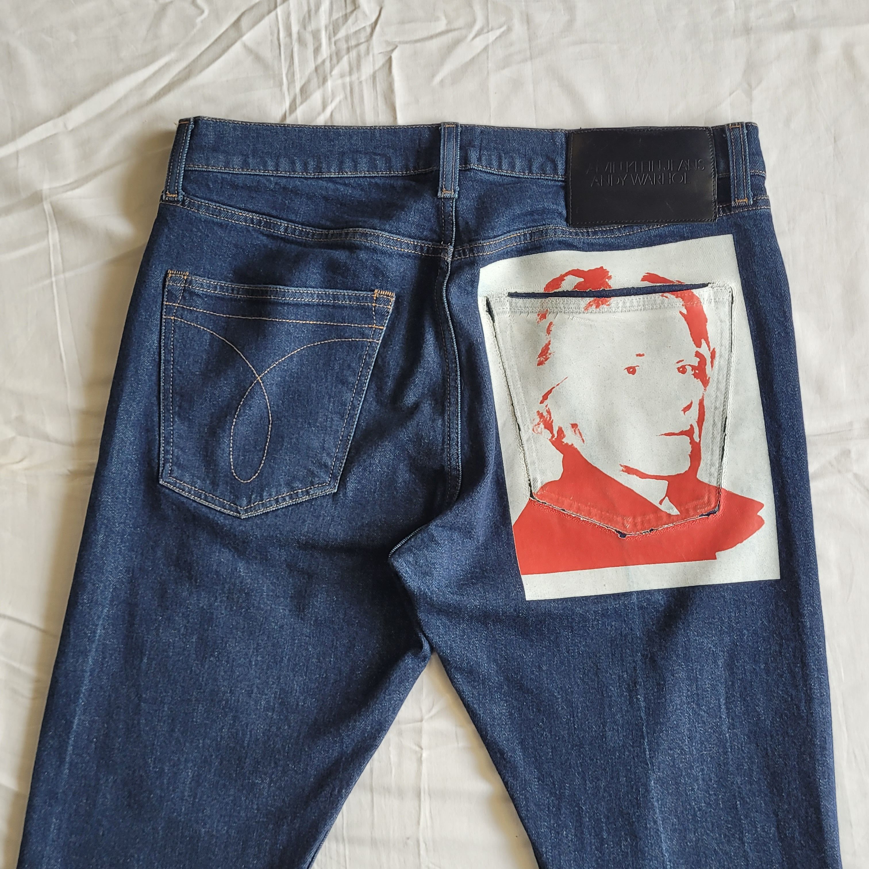 Calvin Klein × Calvin Klein 205W39NYC × Raf Simons Calvin Klein by Raf Simons raw denim printed jeans Size US 32 / EU 48 - 4 Thumbnail