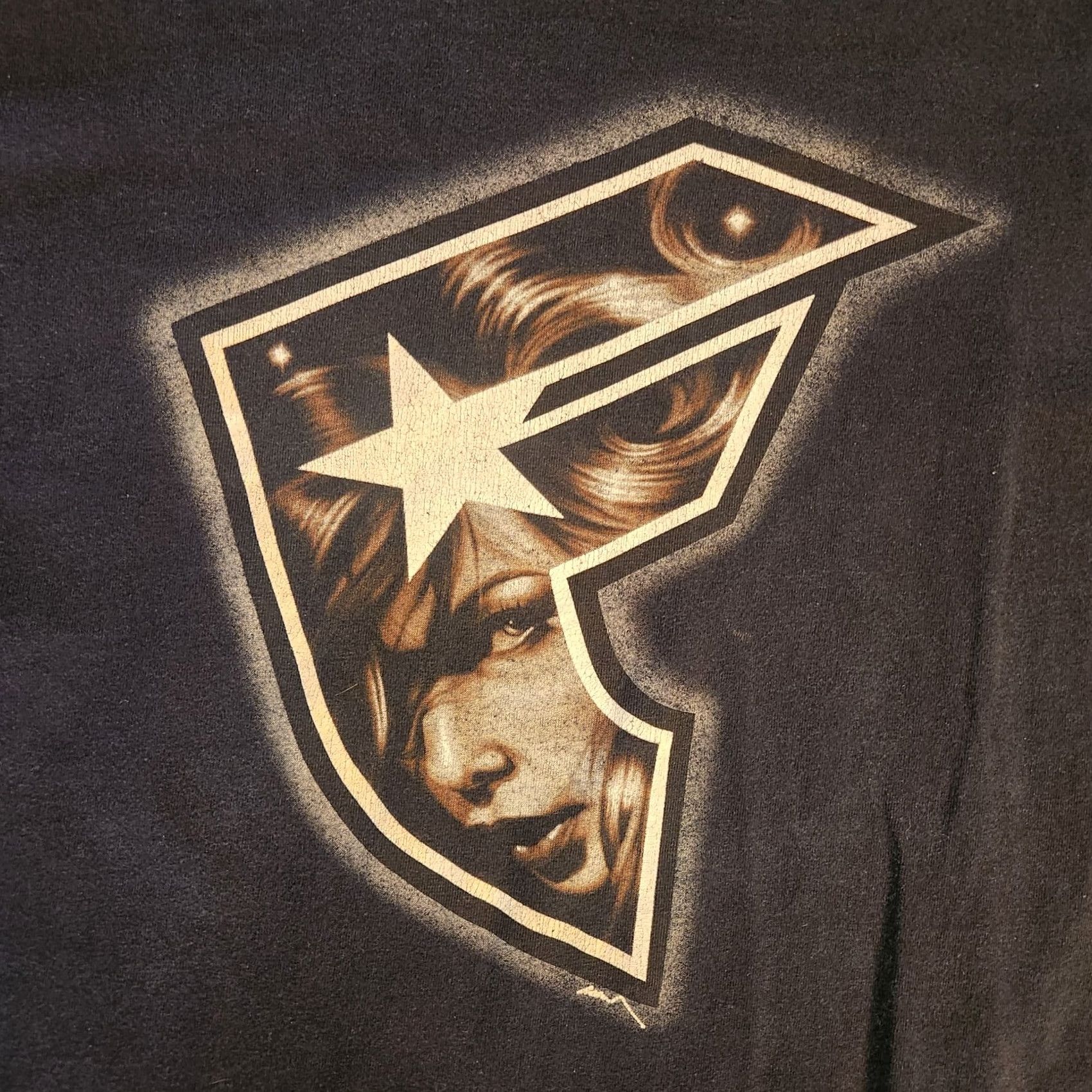 Logo 7 Famous Stars & Stripes T Shirt Tee Mens Large Logo Navy Blue Graphic Print Short Sleeve Crew Neck Skate Y2K Men Regular Vintage No F Logo Size US L / EU 52-54 / 3 - 2 Thumbnail