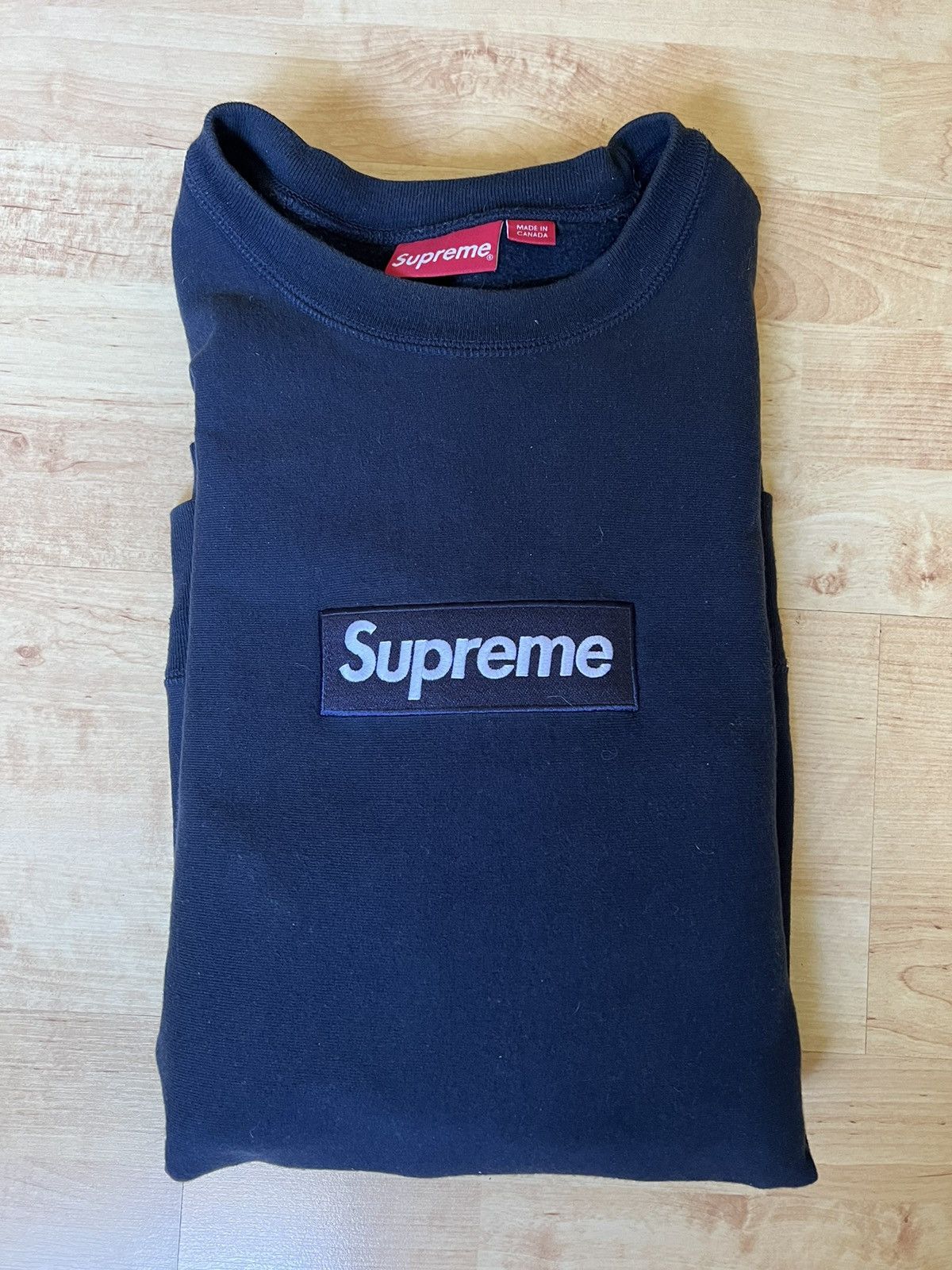 image of Supreme Navy Box Logo F/w2018, Men's (Size XL)