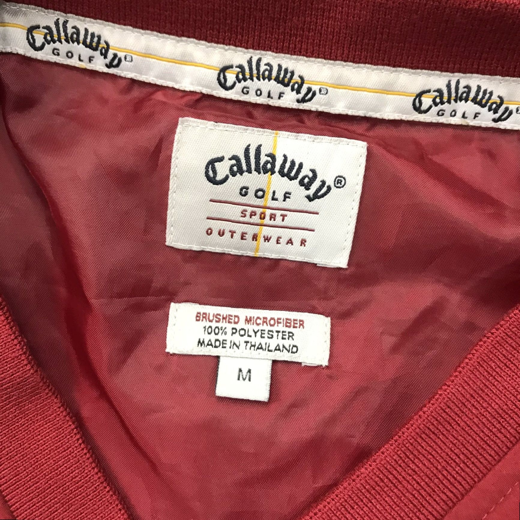 Callaway VINTAGE Callaway Golf Jacket Mens Medium Red Microfiber Windbreaker Pullover 90s Size US M / EU 48-50 / 2 - 4 Thumbnail
