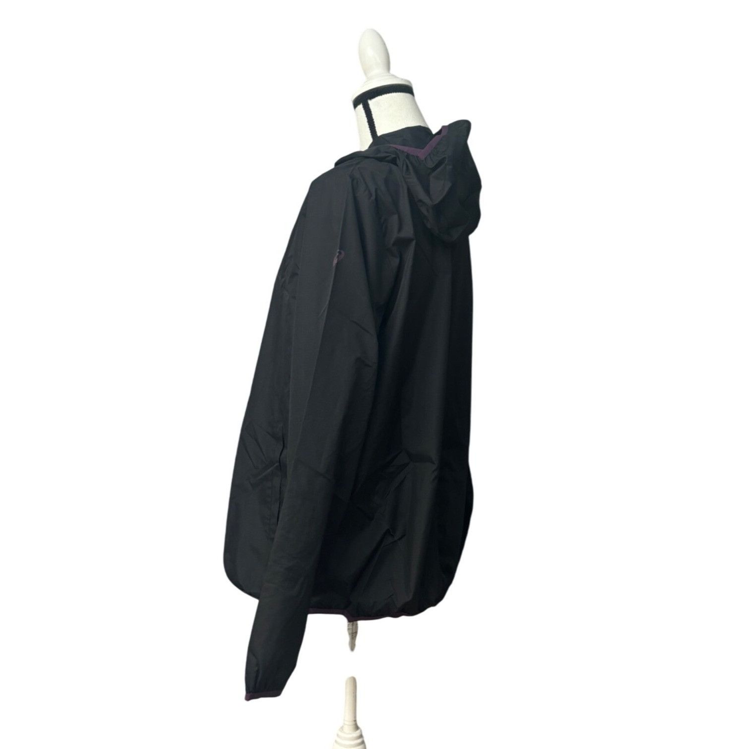 Asics ASICS Women's Hooded Packable Jacket, Black, Sz. L Size L / US 10 / IT 46 - 3 Thumbnail