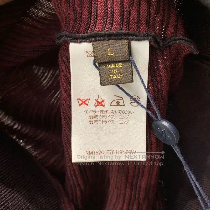 Louis Vuitton Louis Vuitton Burgundy Cotton Knit Sweater . Size US L / EU 52-54 / 3 - 4 Thumbnail