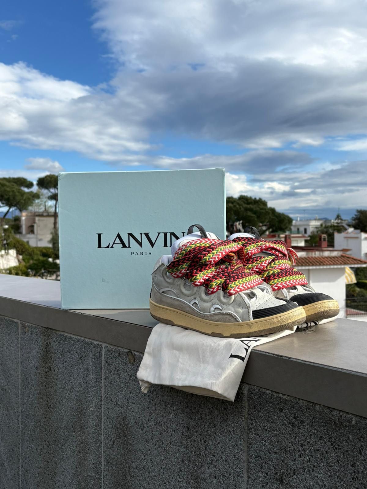 Lanvin Lanvin Curb White Ivory Sneakers Size US 11 / EU 44 - 8 Thumbnail