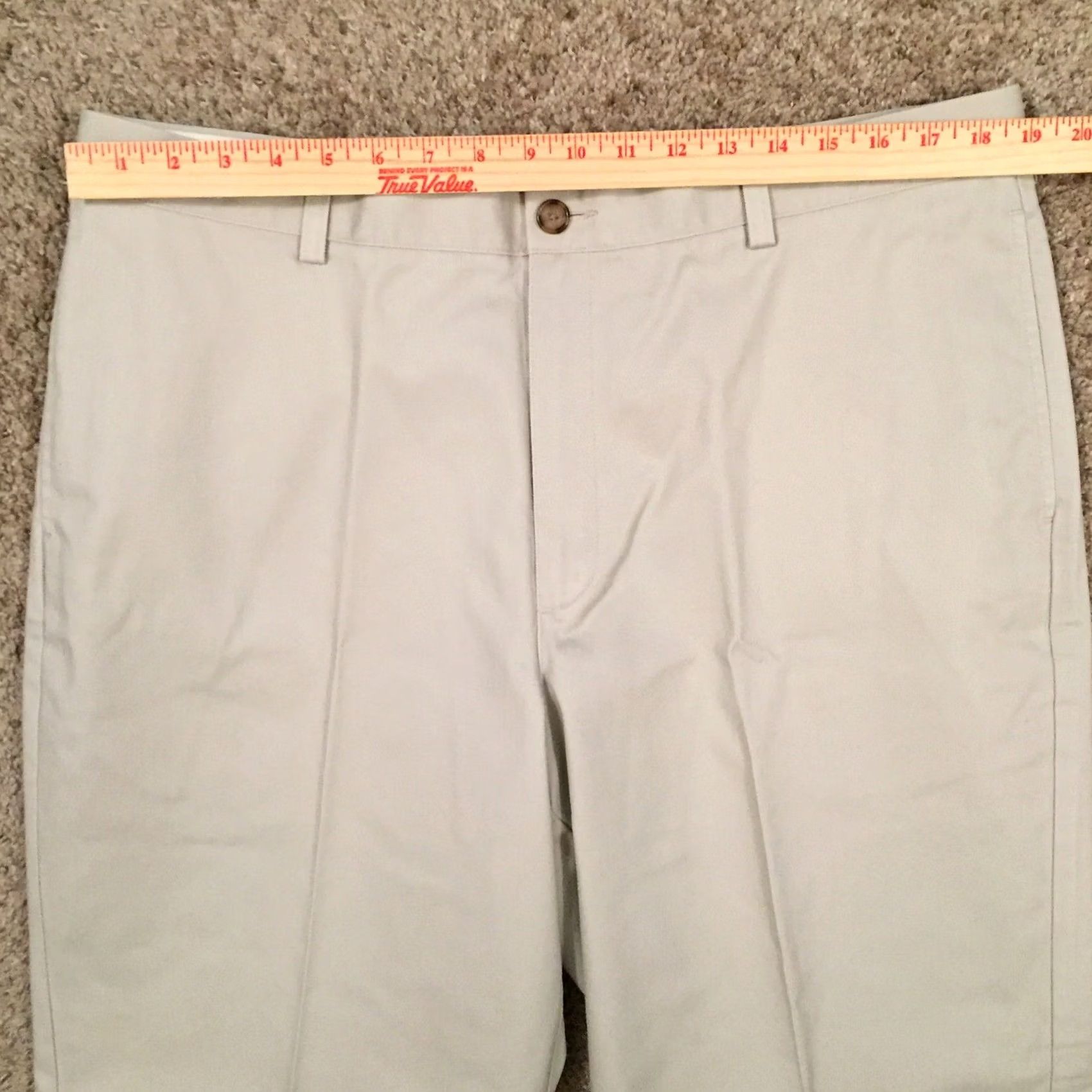 Vintage L.L. Bean Pants Mens Size 38 Beige Flat Front Chino Straight Leg 28in Inseam Size US 38 / EU 54 - 2 Thumbnail