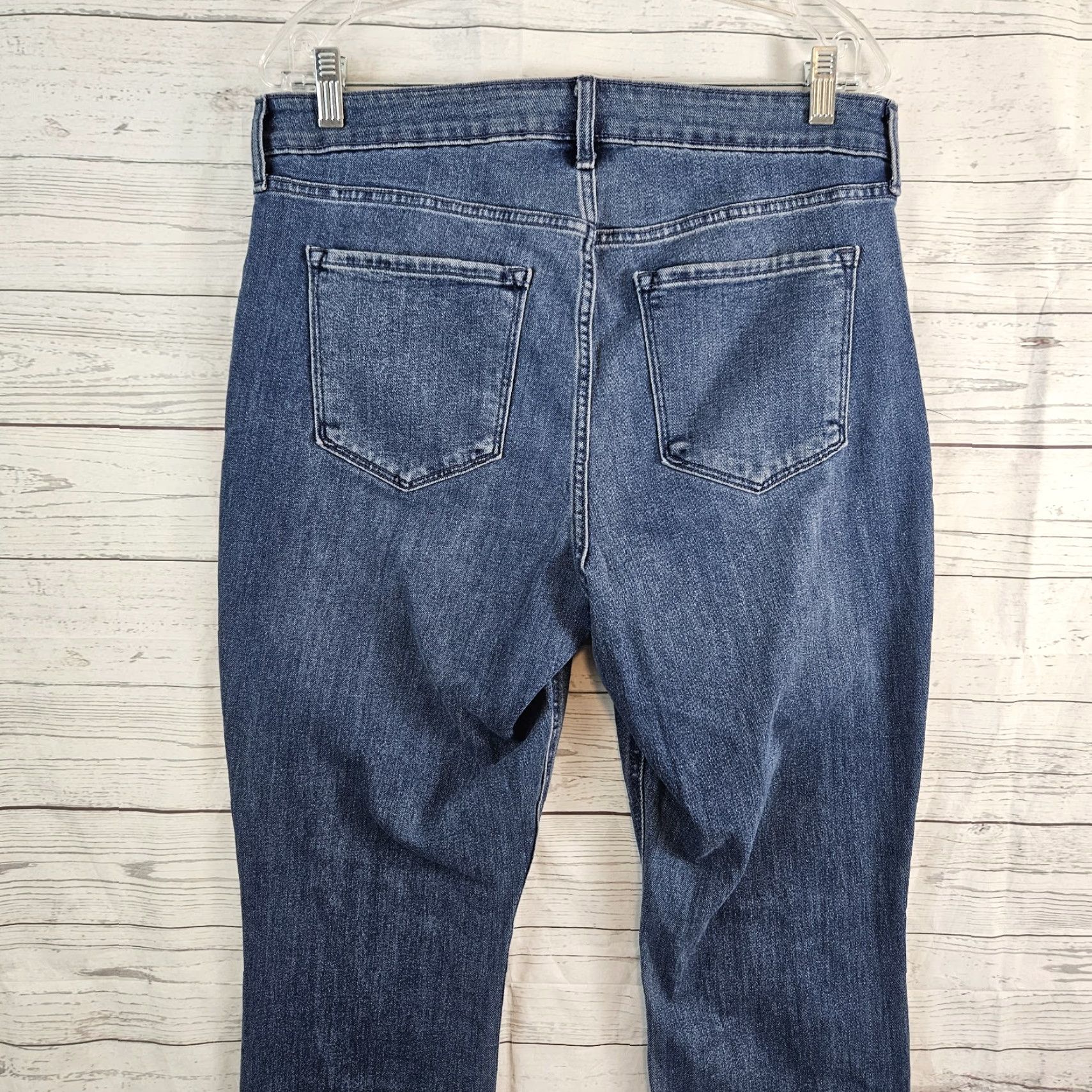 Old Navy Old Navy Womens High Rise Wow Straight Jeans Sz 14 Long Blue Size 36" / US 14 / IT 50 - 4 Thumbnail