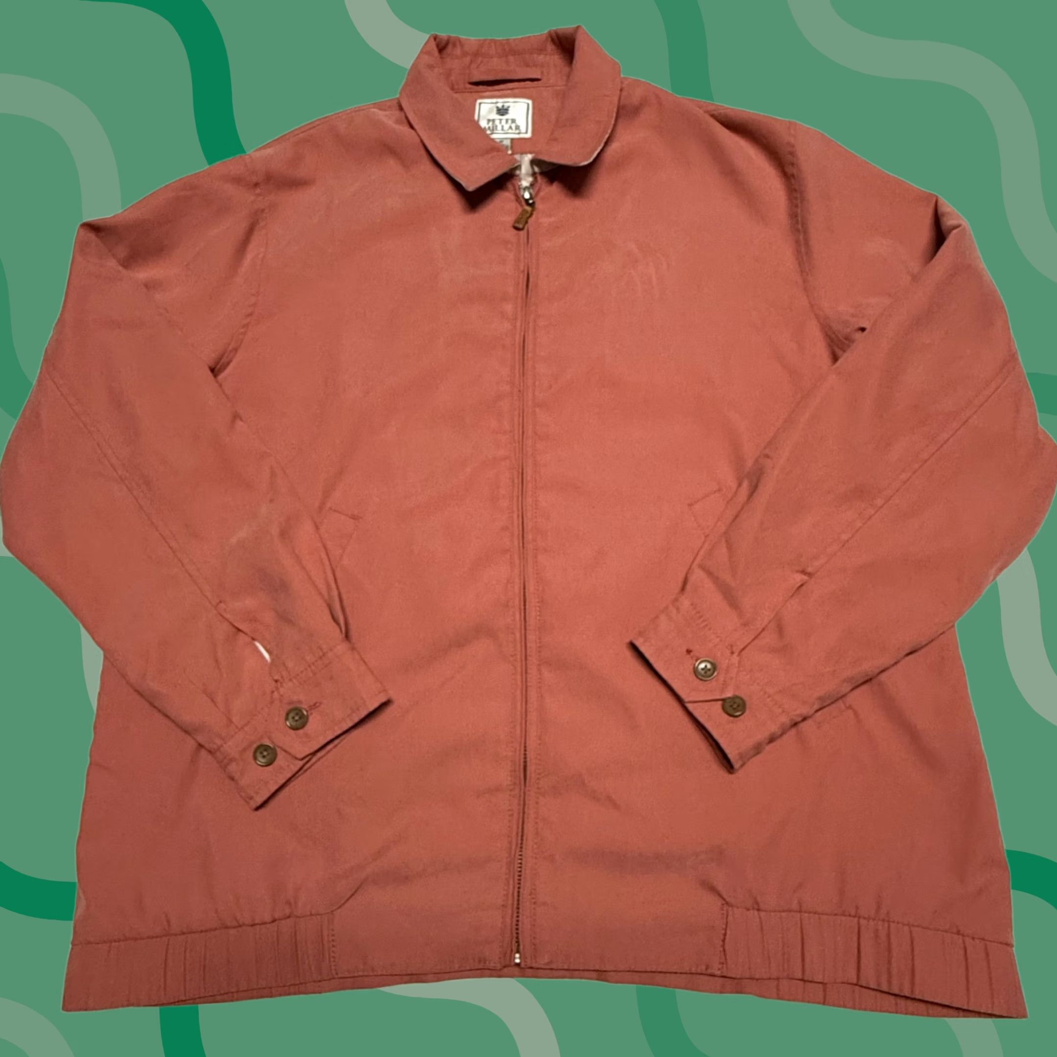 Peter Millar VINTAGE Peter Millar Jacket Mens M Salmon Pink Bomber Full Zip Golf Casual Vintage 90s Dad Preppy Size US M / EU 48-50 / 2 - 1 Thumbnail