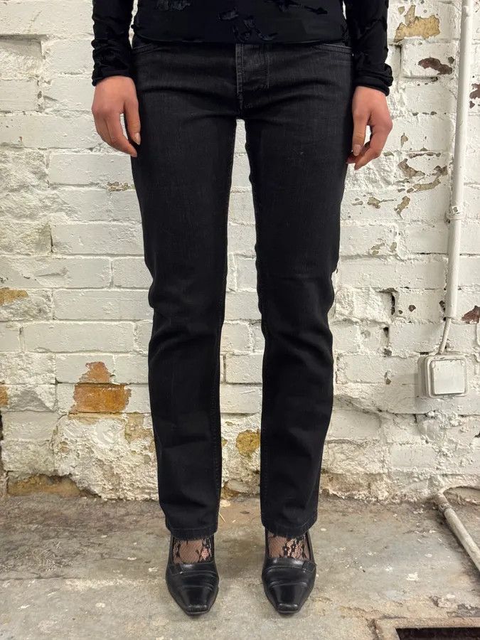 Prada 2000s Prada Black Slim Denim Jeans Size 26" / US 2 / IT 38 - 2 Thumbnail