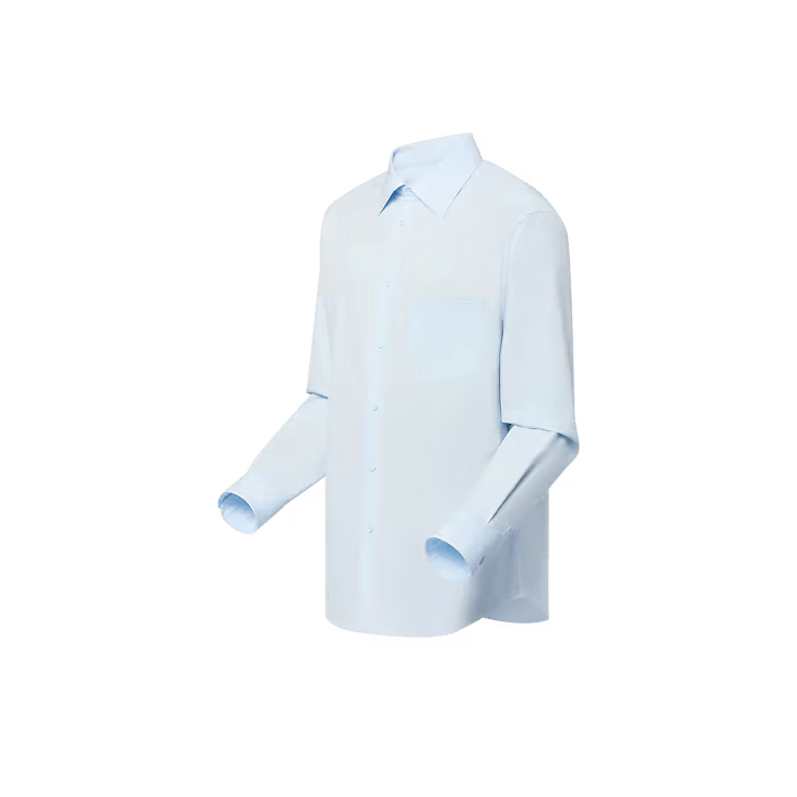 Louis Vuitton Embroidered Long-Sleeved Cotton Shirt - 38 M Size 38R - 3 Thumbnail