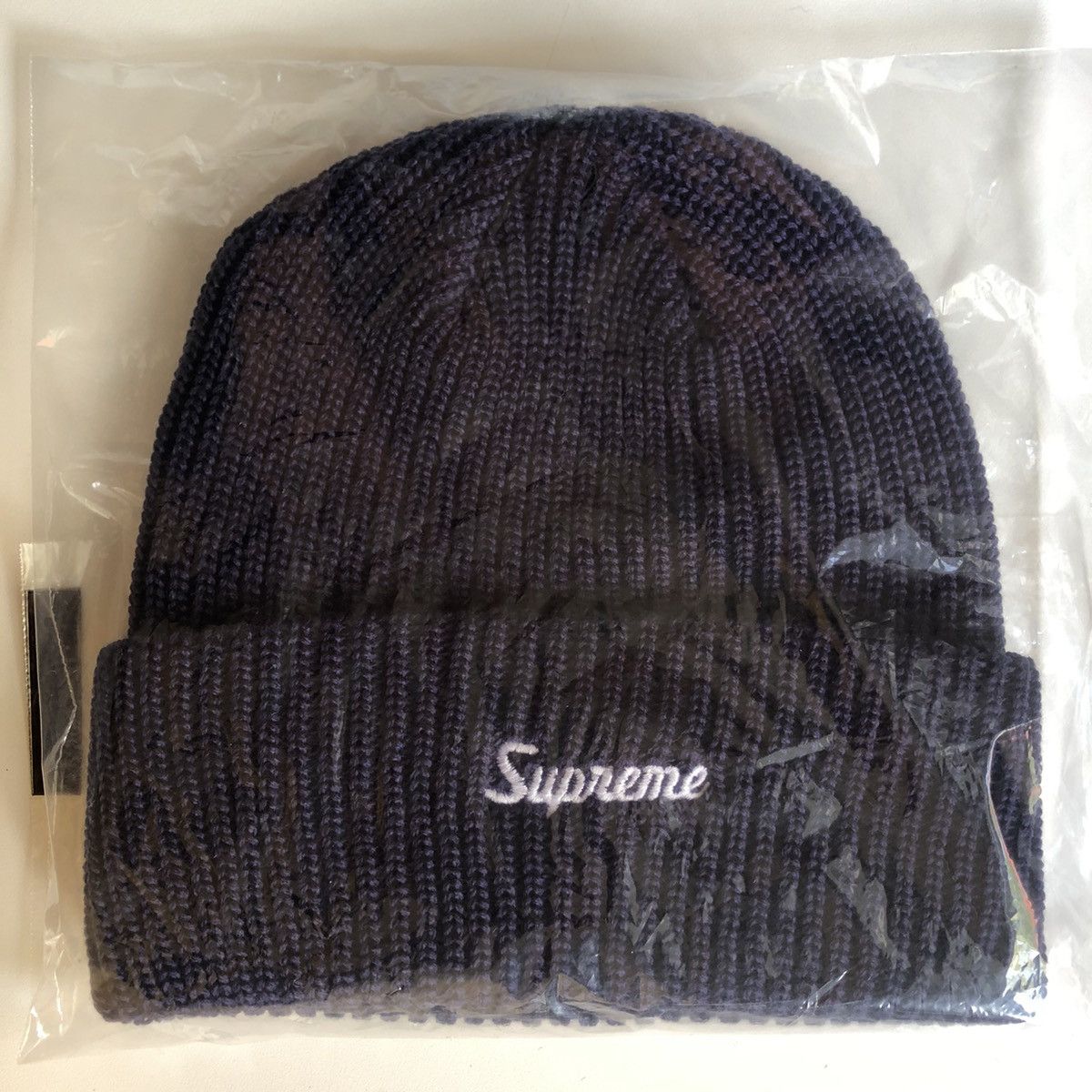 Supreme Supreme FW25 Loose Gauge Beanie NAVY | Grailed