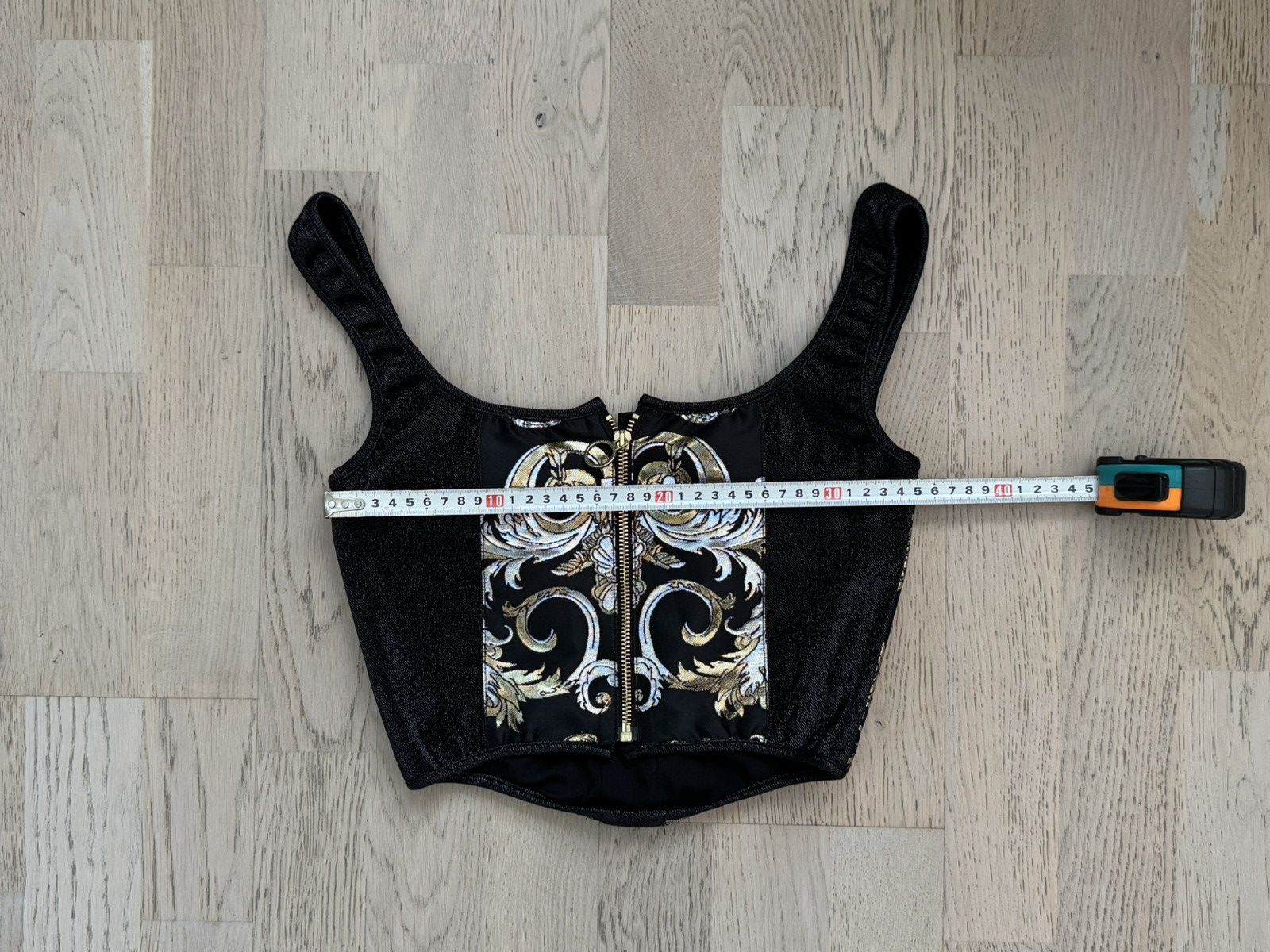 Versace Jeans Couture versace jeans metallic denim top w/ brocade Size XS / US 0-2 / IT 36-38 - 9 Thumbnail