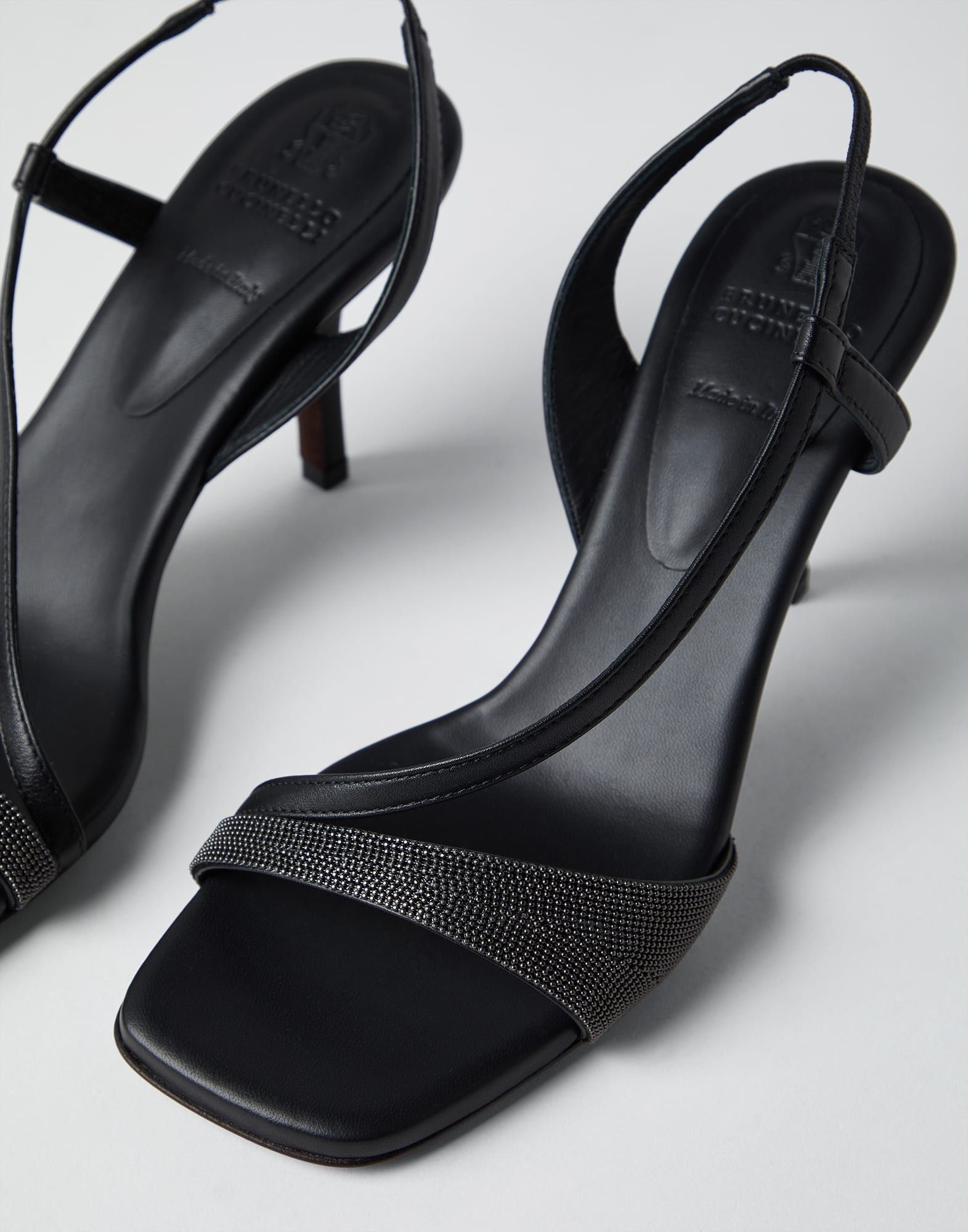 Brunello Cucinelli o1w1db10825 Pair Of Sandals With Heels in Black Size US 8 / IT 38 - 3 Thumbnail