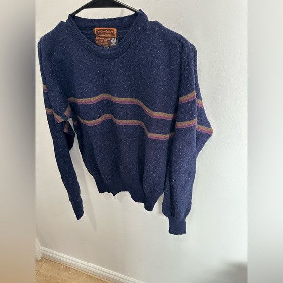 Yves Saint Laurent VINTAGE YSL MENS WOOL SWEATER - Medium Size US M / EU 48-50 / 2 - 2 Thumbnail