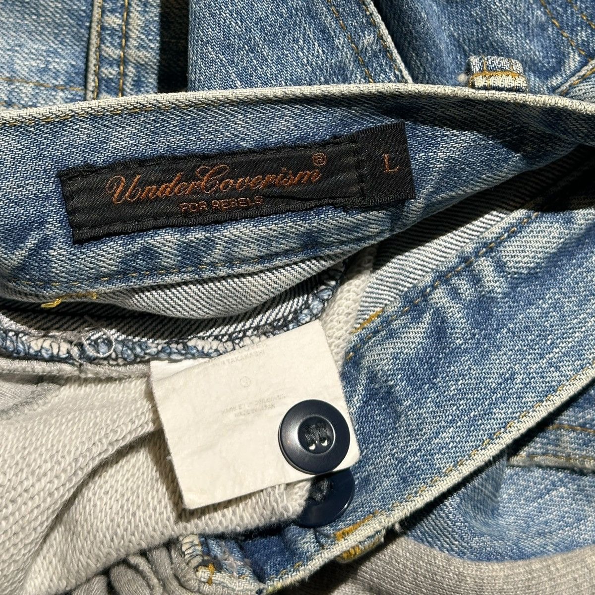 paper doll 切替え デニムパンツ スウェット　L undercover paper doll 切替え デニムパンツ スウェット L undercover paper doll