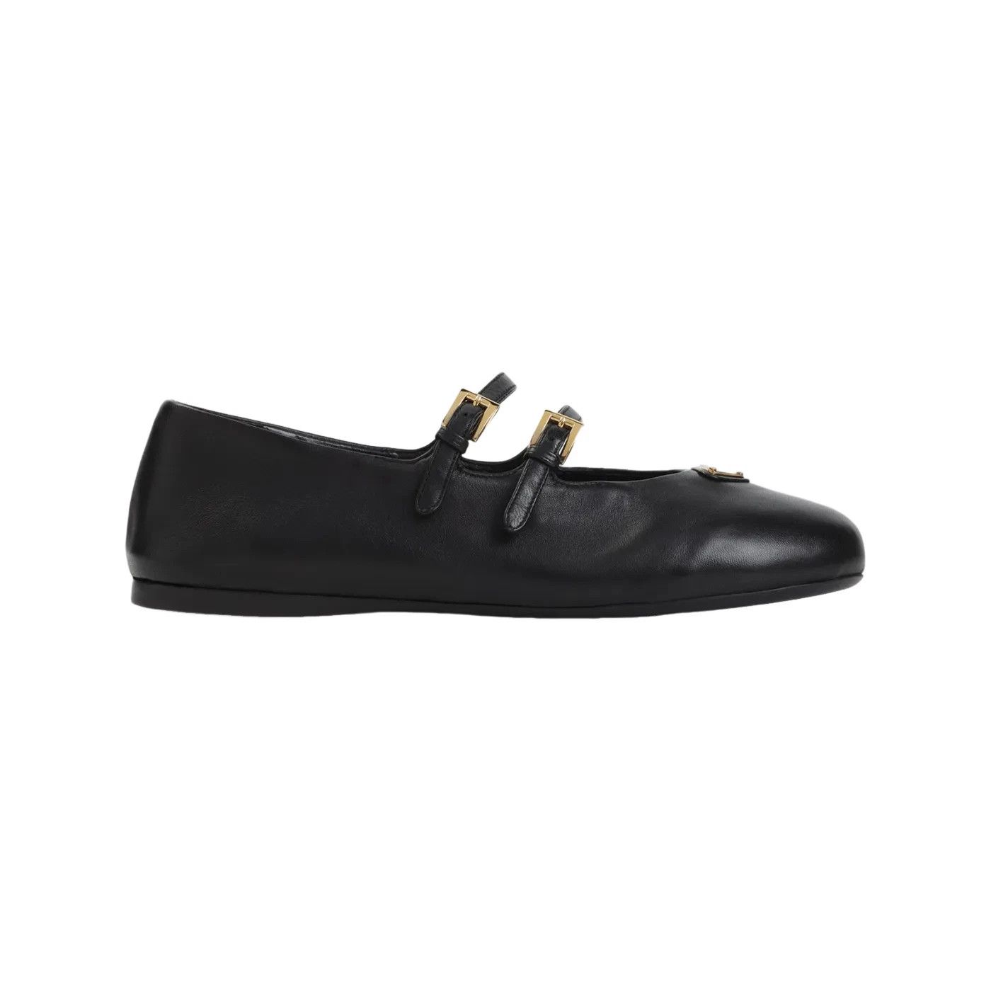 Prada PRADA $1100 Black Leather Ballerinas New & Authentic Size US 6.5 / IT 36.5 - 1 Thumbnail