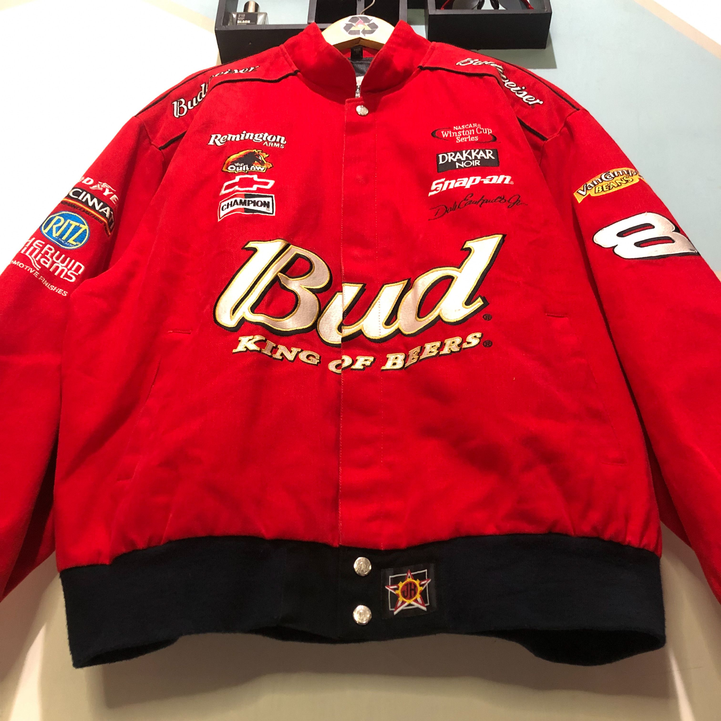 Chase Authentics Vintage Dale Earnhardt Budweiser Nascar Jacket Size US XL / EU 56 / 4 - 5 Thumbnail