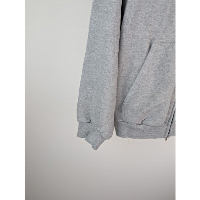 Balenciaga o1rshd1 Q:2 / Planet Earth Molleton Arch Zip-Up Hoodie Grey Size US M / EU 48-50 / 2 - 7 Thumbnail